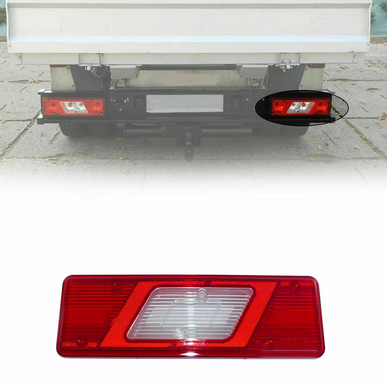 Ford Transit Mk8 Custom Tipper 2014 On Rear Light Lamp Lens Right Side 1831256