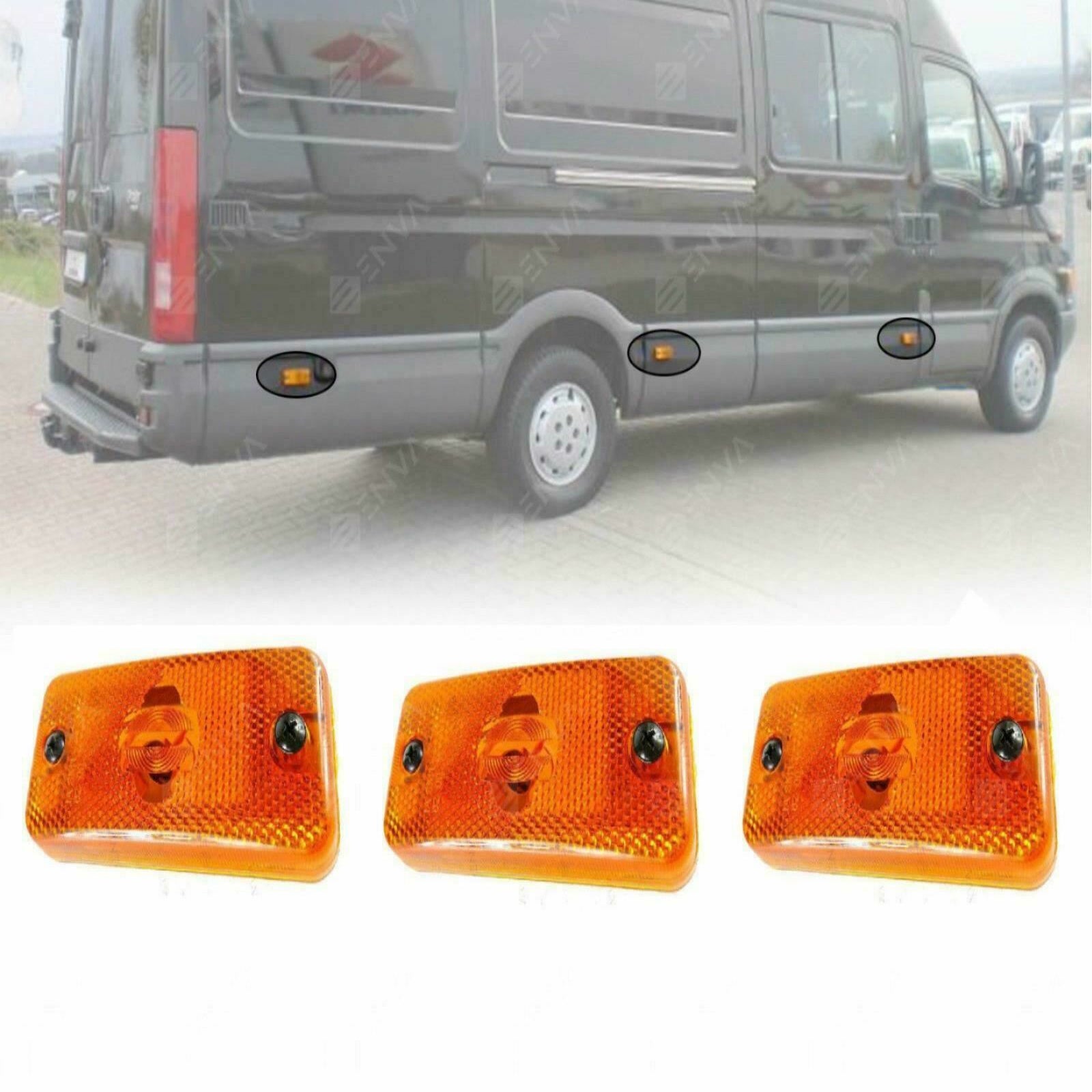 3X For IVECO DAILY 06 - 11 Side Marker Lamp Light Lense Right or Left Side Amber