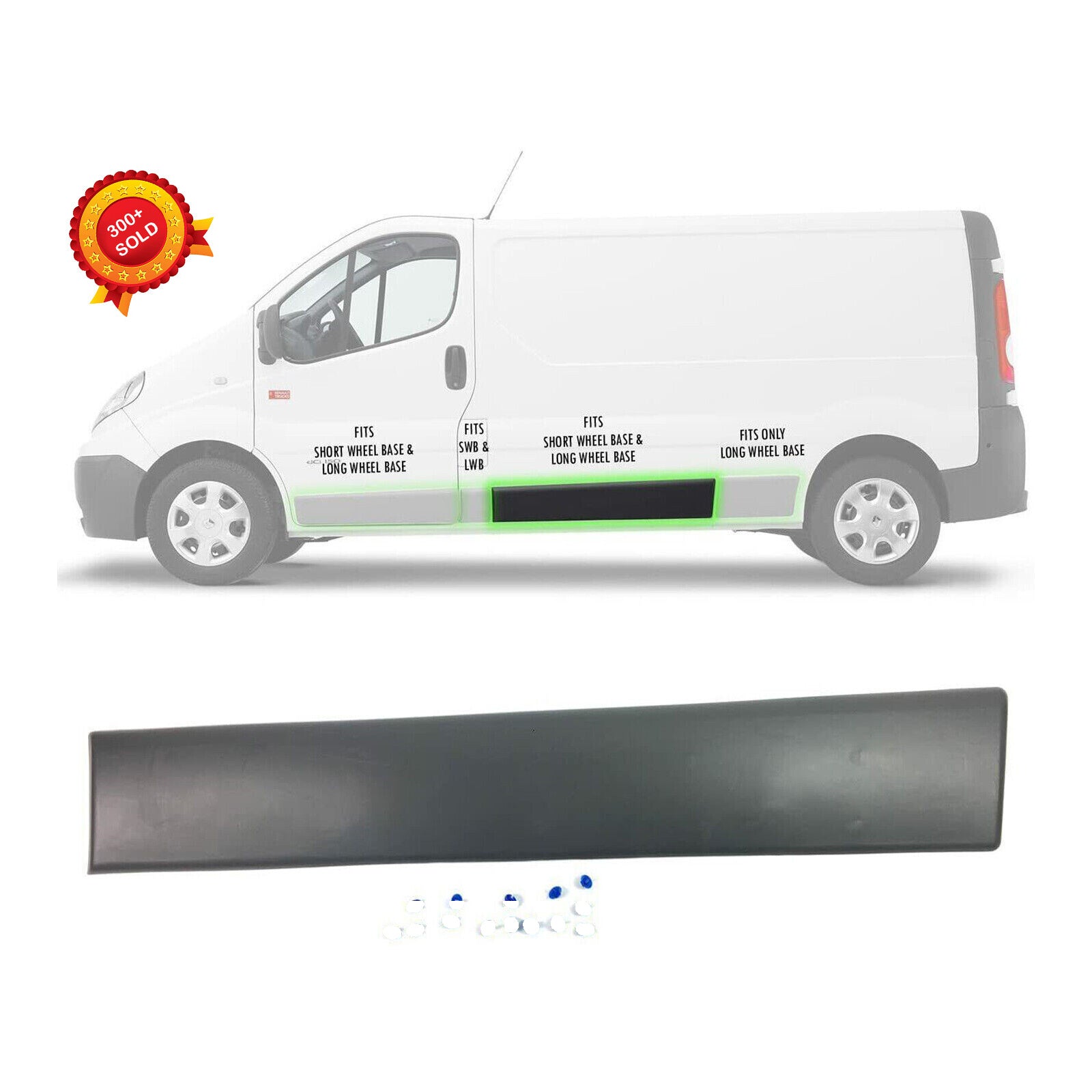 Left Side Long Trim Moulding Strip Panel For Renault Trafic Ii 2001 2013