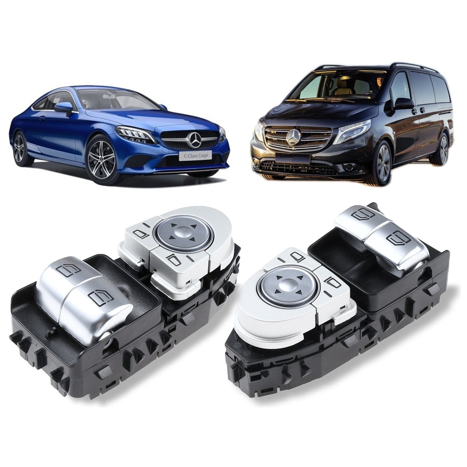 Window Control Switch for Mercedes Vito W447 2015-2018, C-Class C205 A2059050302