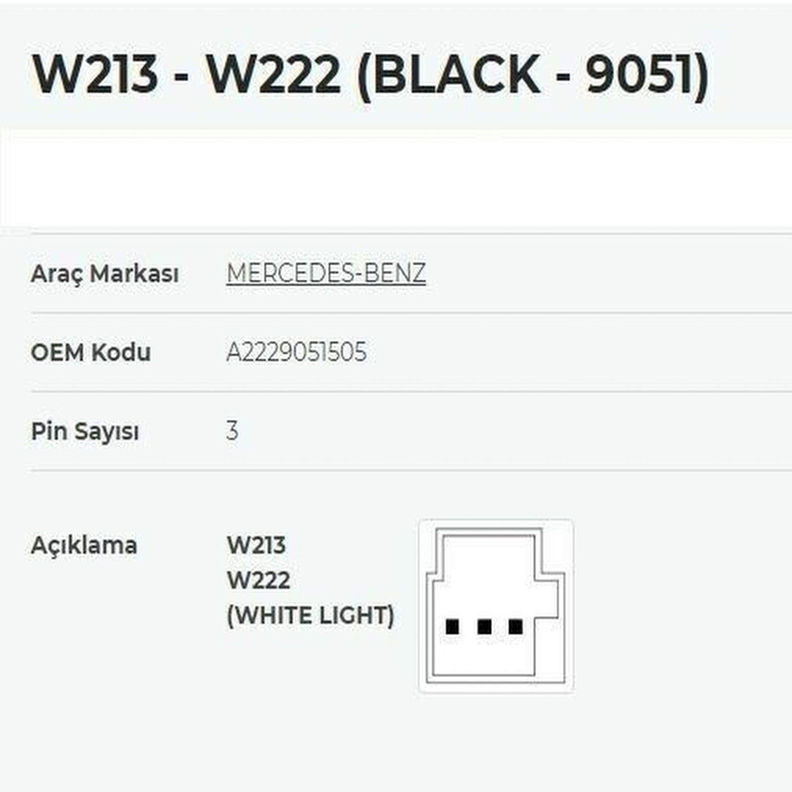Window Regulator Sunroof Key Pad Black 3 Pin for Mercedes W222 W213 A2229051505