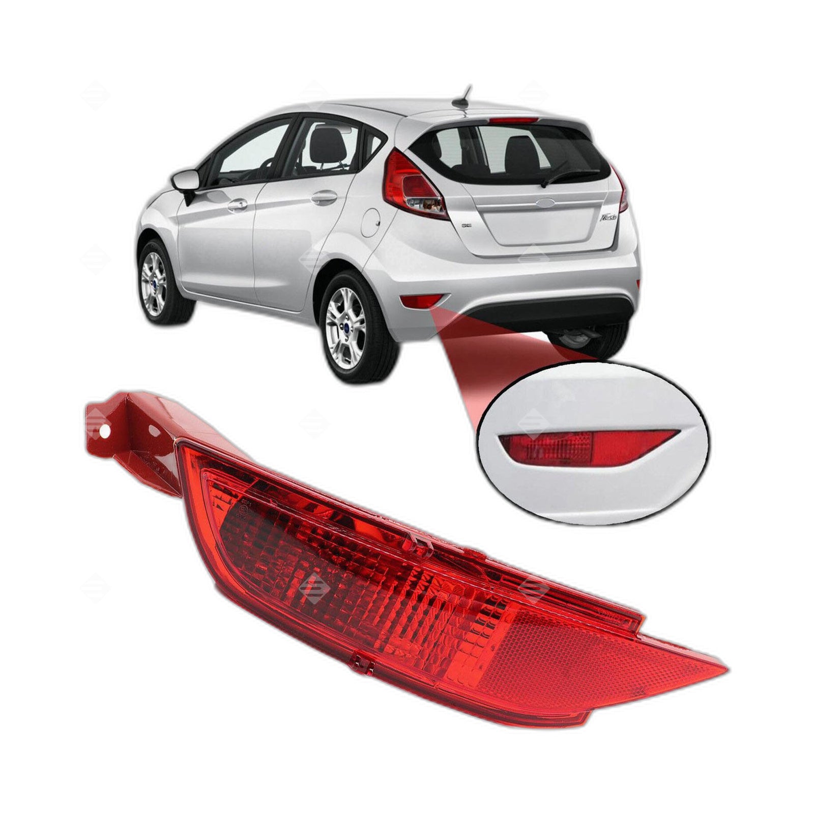 Rear Left Fog Light Reflector For Ford Fiesta 2008 2012 8A6115K273Ac 1681884