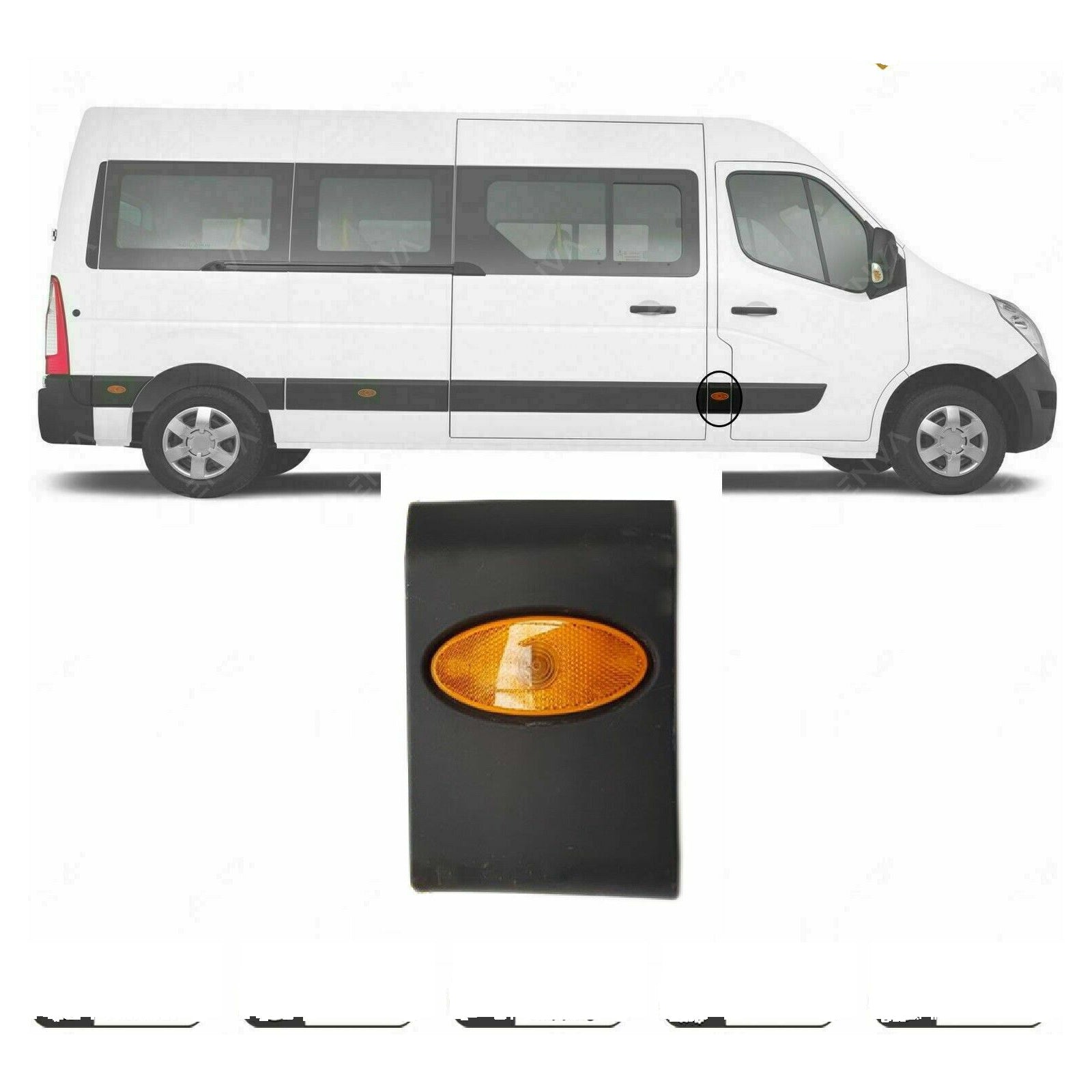 For Vauxhall Opel Movano 10 16 Side Moulding Strip Front Panel and Signal Lamp