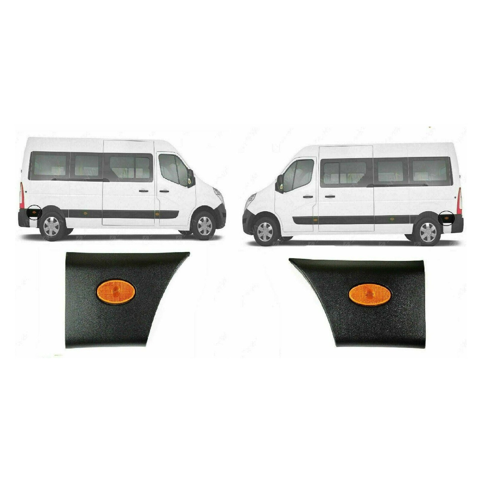 Side Trim Moulding Strip and Signal Lamp R and L For Renault Master Mk3 768F30007R