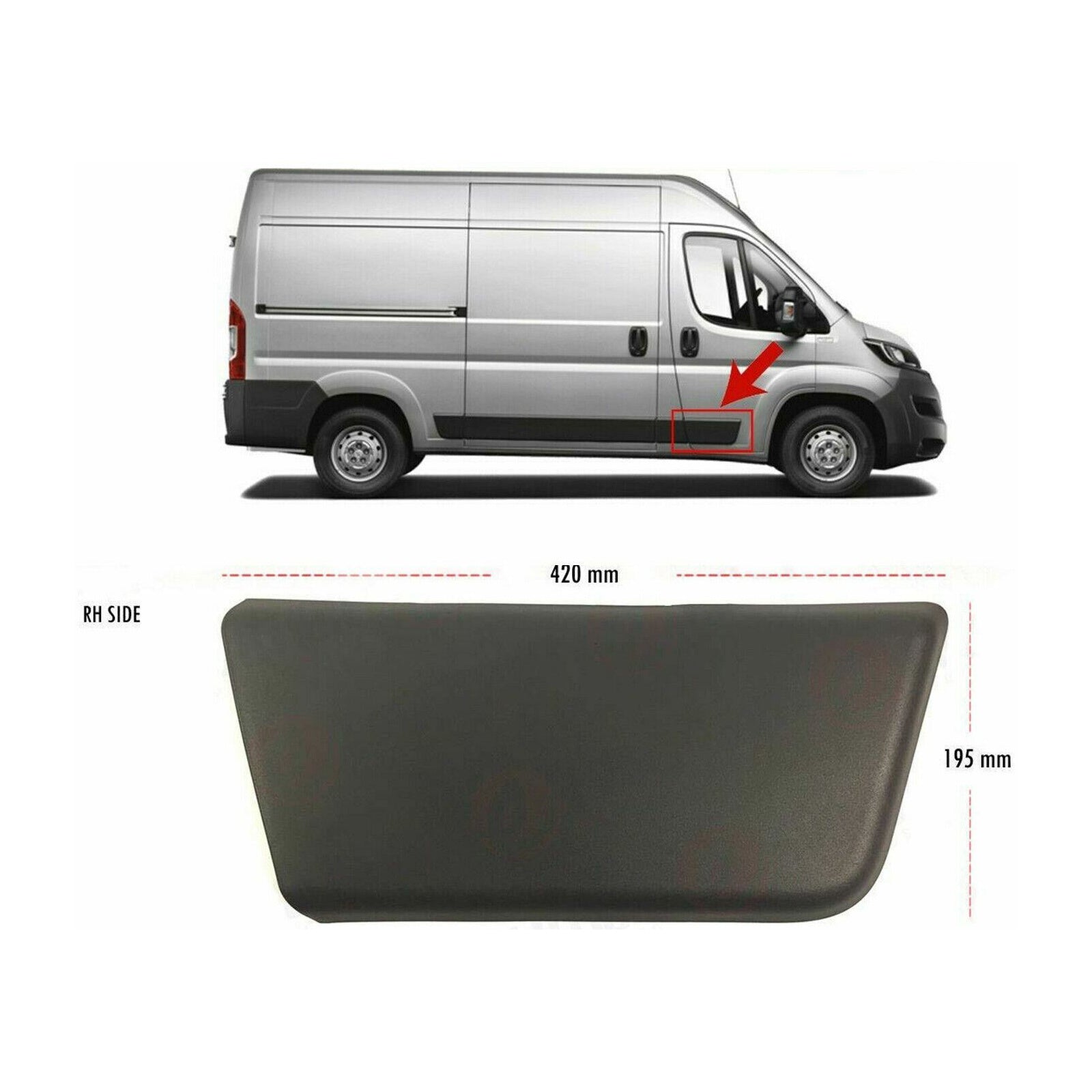 Front Right Door Moulding Strip O S For Citroen Relay Peugeot Boxer Fiat Ducato
