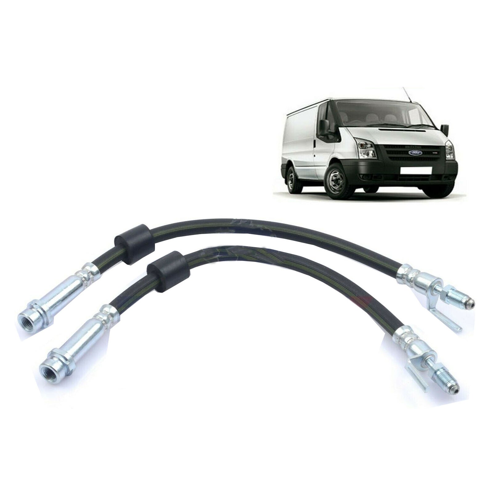 2X Front Brake Hose Pipe Left Or Right For Ford Transit Mk7 2006 2013 1694317