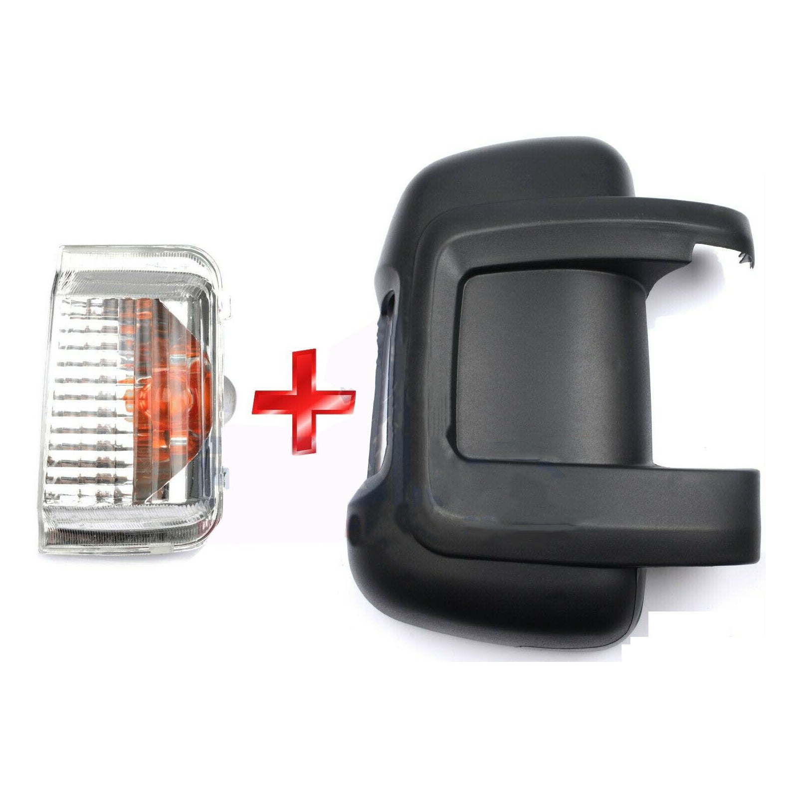 For Fiat Ducato Peugeot Boxer Citroen Relay Right Wing Mirror Cover + Lens Lamp