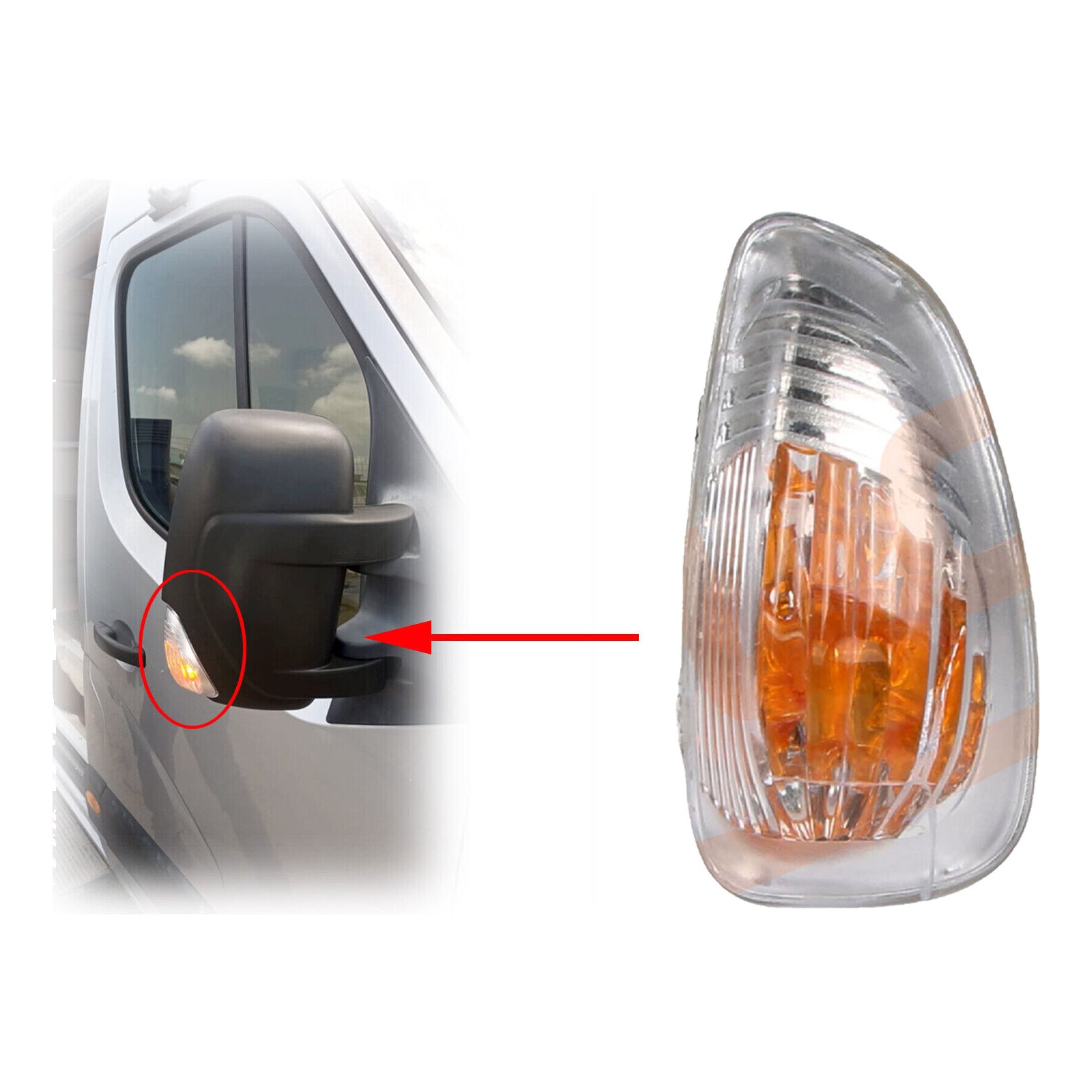 For Renault Master 3 Vauxhall Movano Wing Mirror Indicator Lens Right 261603141R