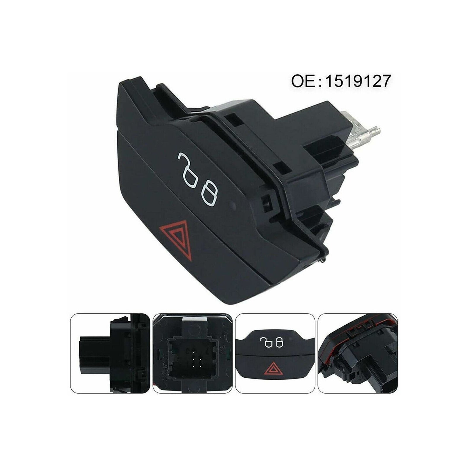 Hazard Warning Light Switch for Ford B-Max C-Max Kuga Focus Fiesta 1519127