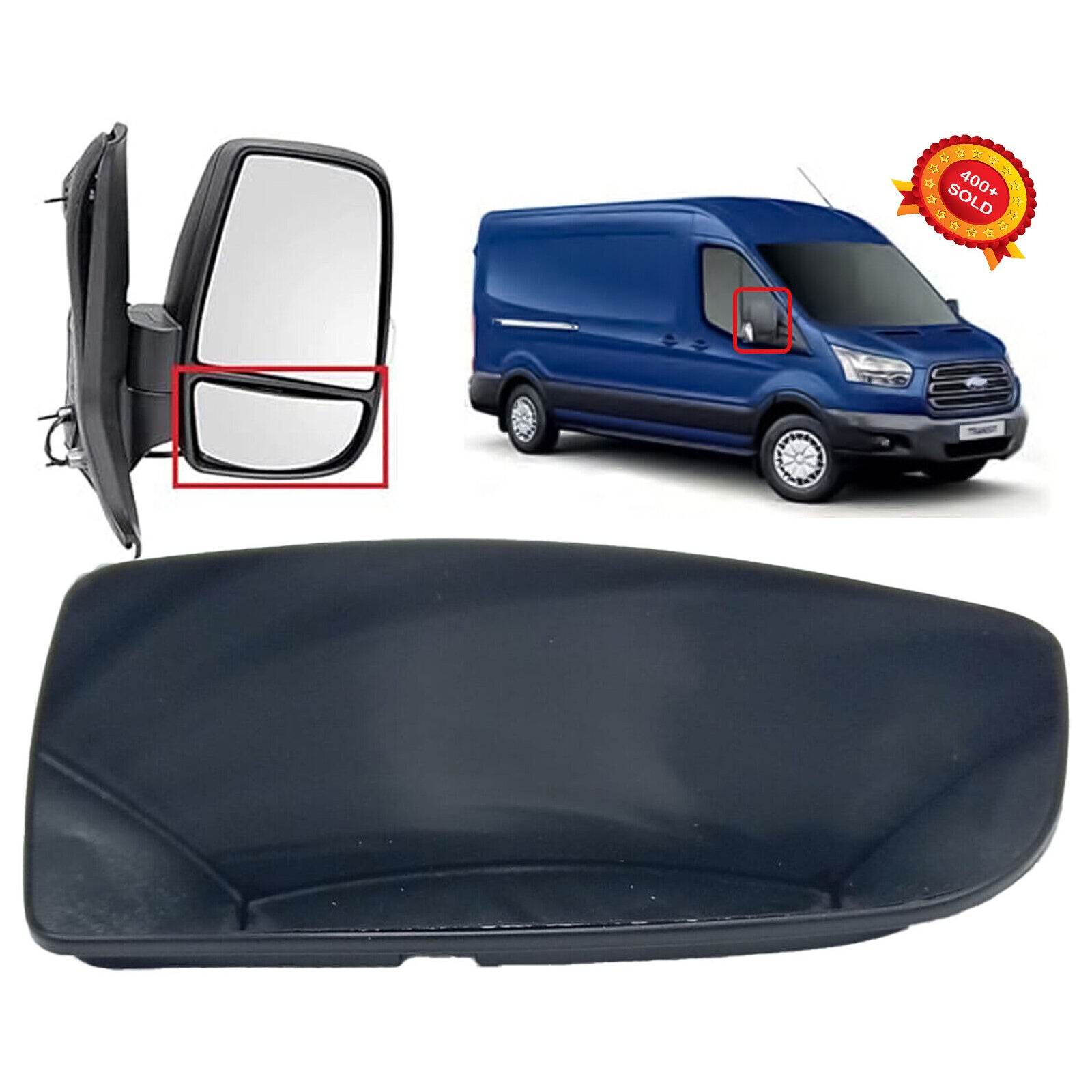 Lower Door Wing Mirror Glass For Ford Transit Mk8 2014 On Driver Side 1855102