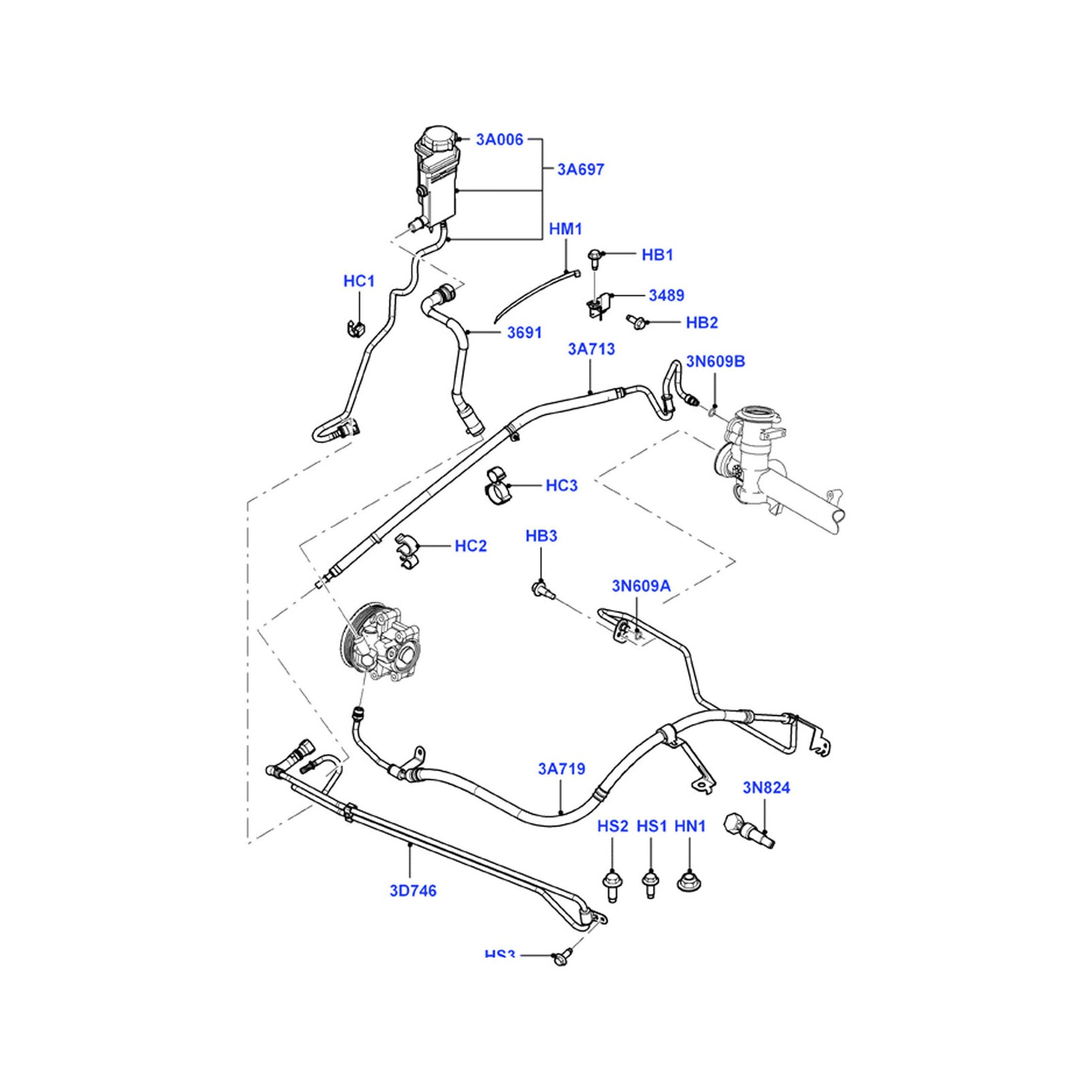 Hydraulic Steering Fluid Tank With Pipe For Ford Fiesta MK5 Fusion 1251765