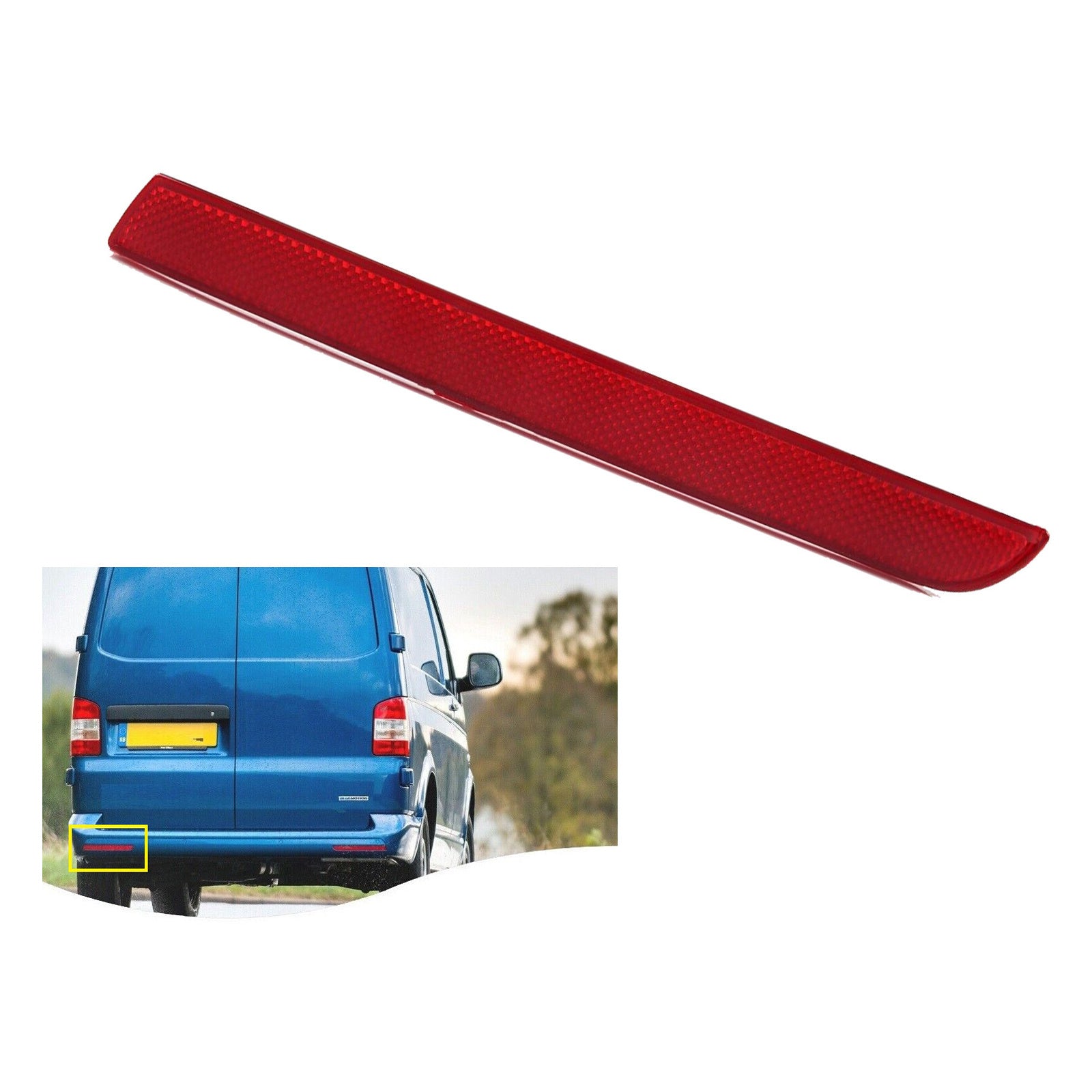 Rear Bumper Reflector Red Cover Left Side For Vw Transporter T5 7E0945105A