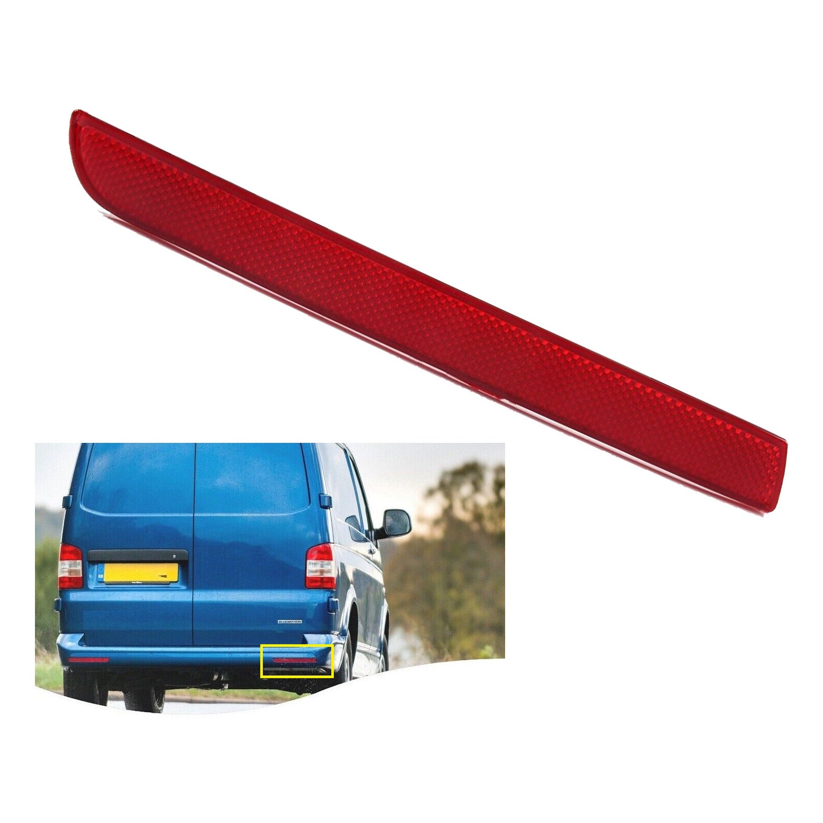 Rear Bumper Reflector Red Cover Right Side For Vw Transporter T5 7E0945106A