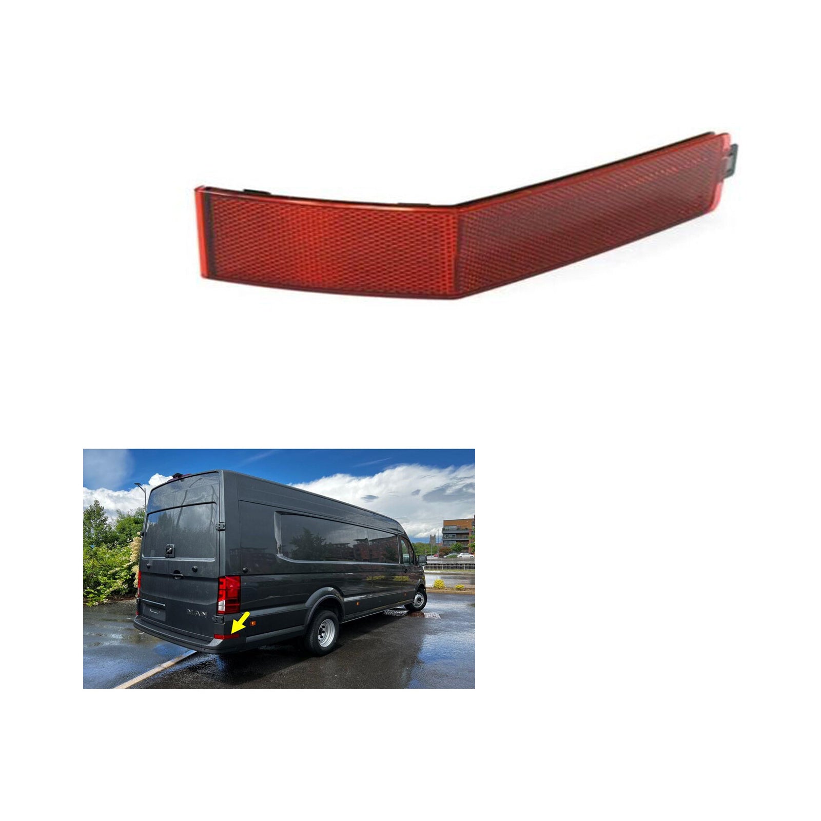 For Man Tge 2017 On Rear Bumper Lower Reflector Red Right Side 7C0945106