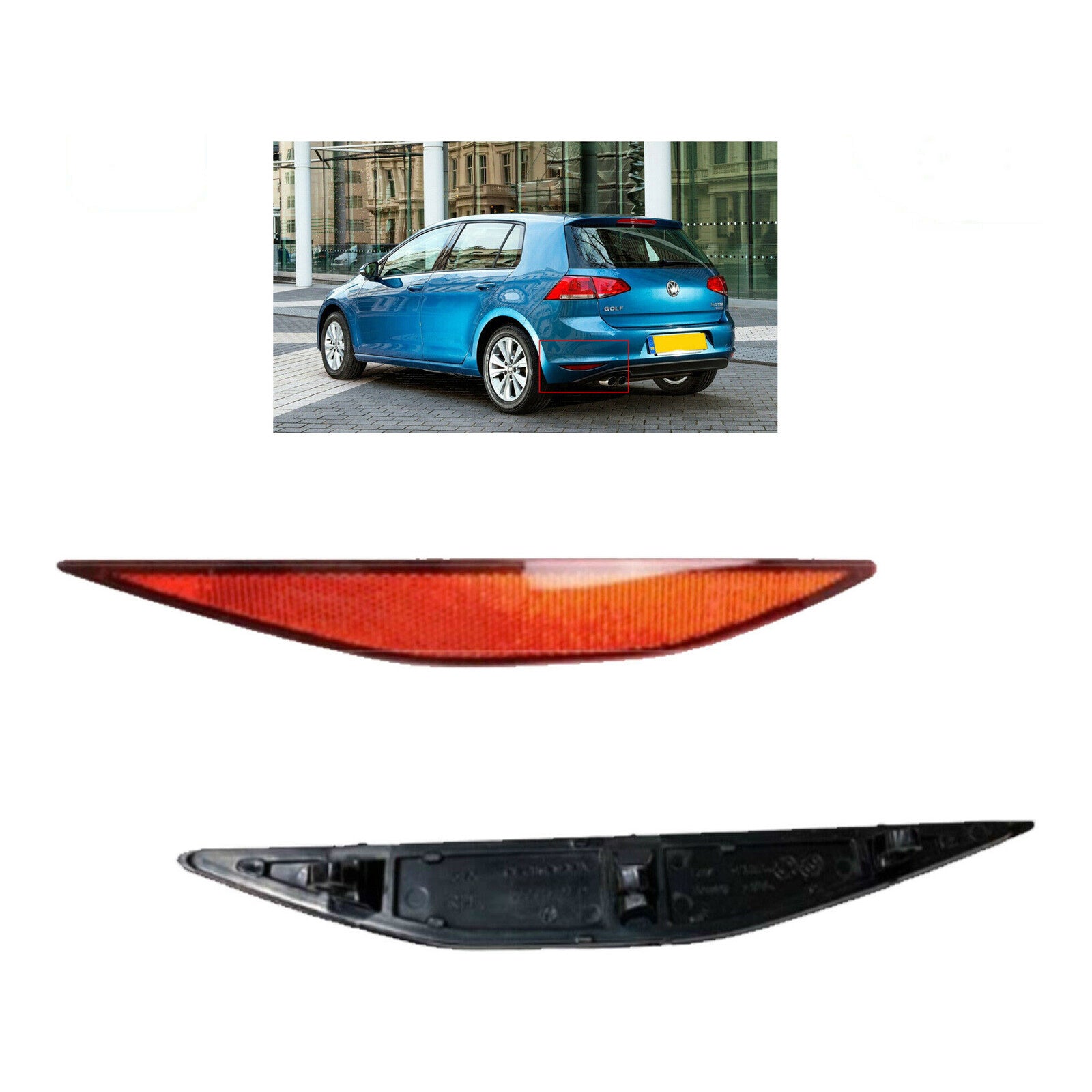 Rear Bumper Reflector Left Passenger Side For Volkswagen Golf Mk7 5G0945105