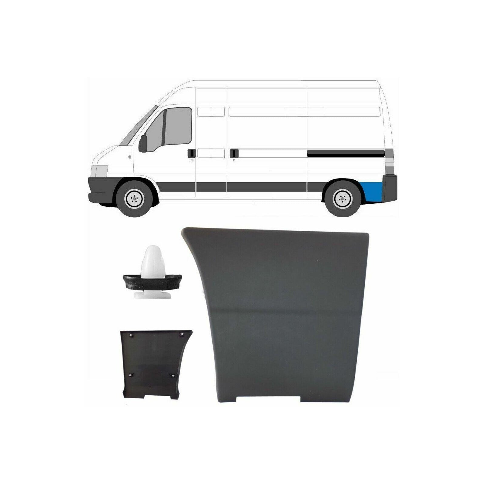 Rear Left Moulding Trim Panel For Fiat Ducato 2002 2006 735338241 8547.Q6