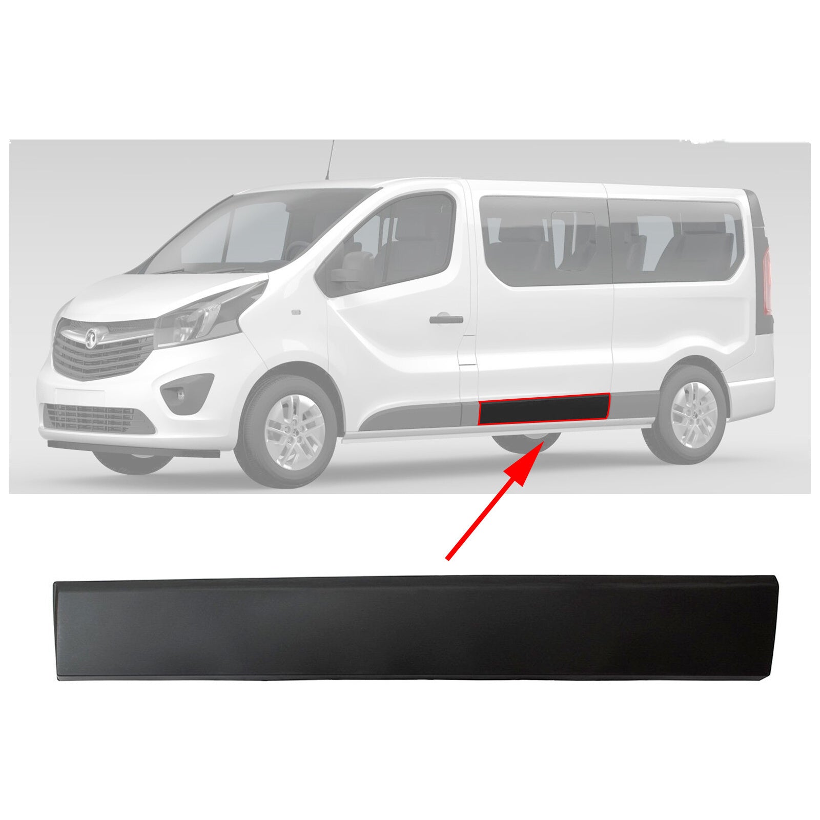 Left Side Long Moulding Trim Panel For Vauxhall Opel Vivaro B Mk2 Fiat Talento