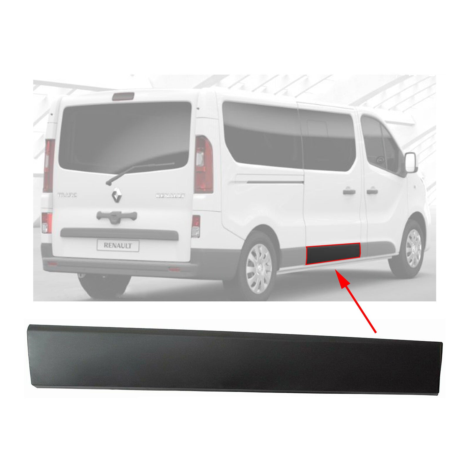 Right Side Long Moulding Trim Panel For Vauxhall Opel Vivaro B Mk2 Fiat Talento