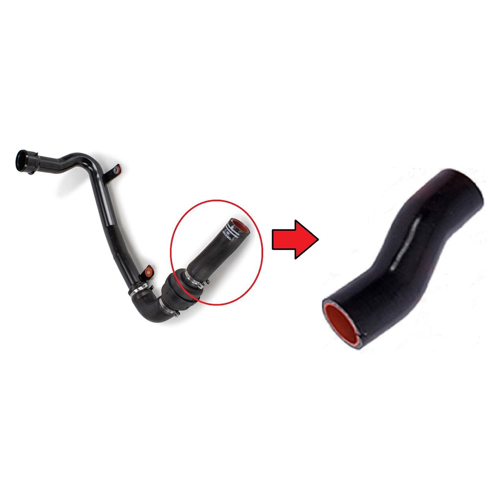 Citroen Relay Peugeot Boxer 2.0 2.2 Bluehdi Upper Turbo Hose Pipe Repair Silicon