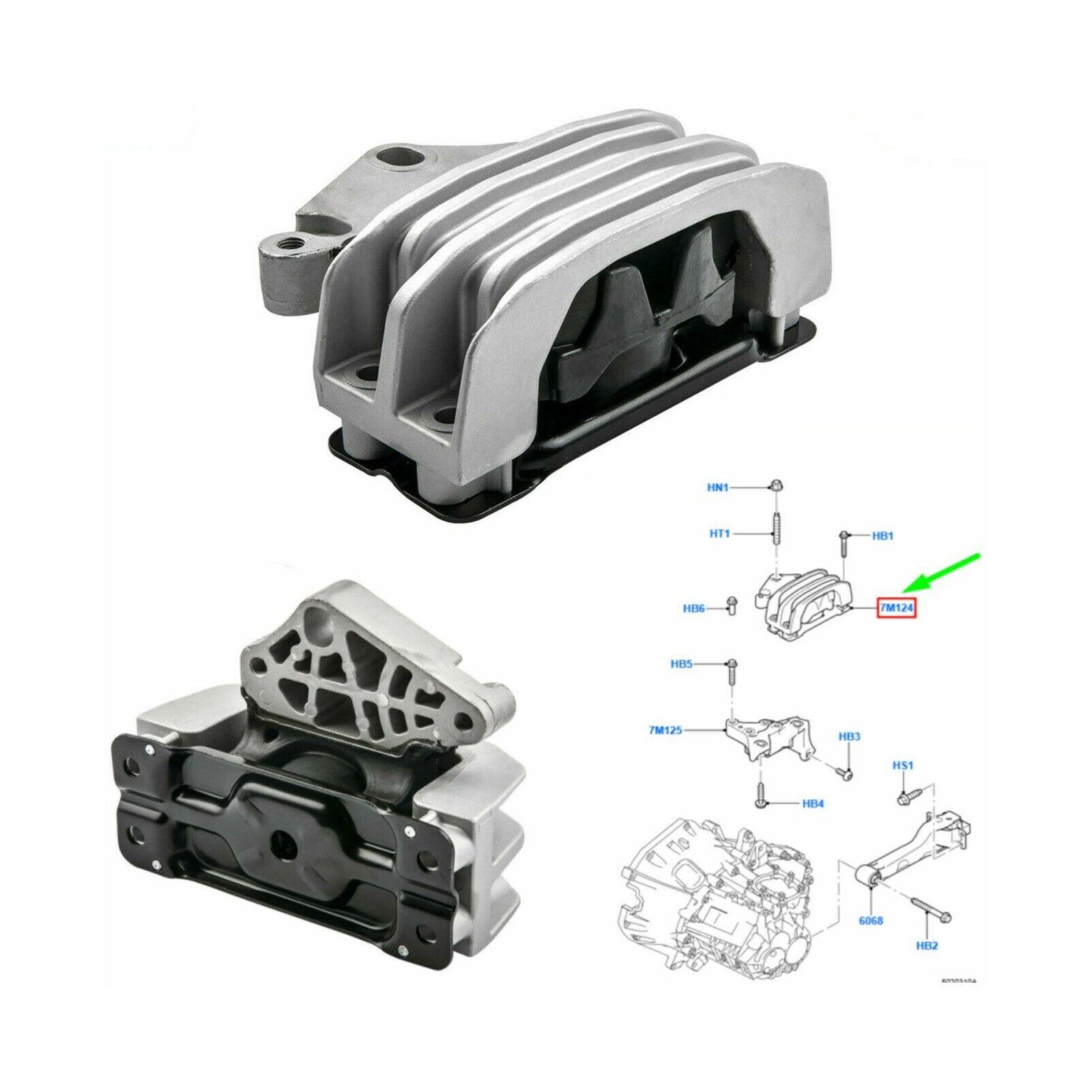 Left Gearbox Engine Mount Bracket For Ford Transit Mk6 Mk7 2000 2014 1494926