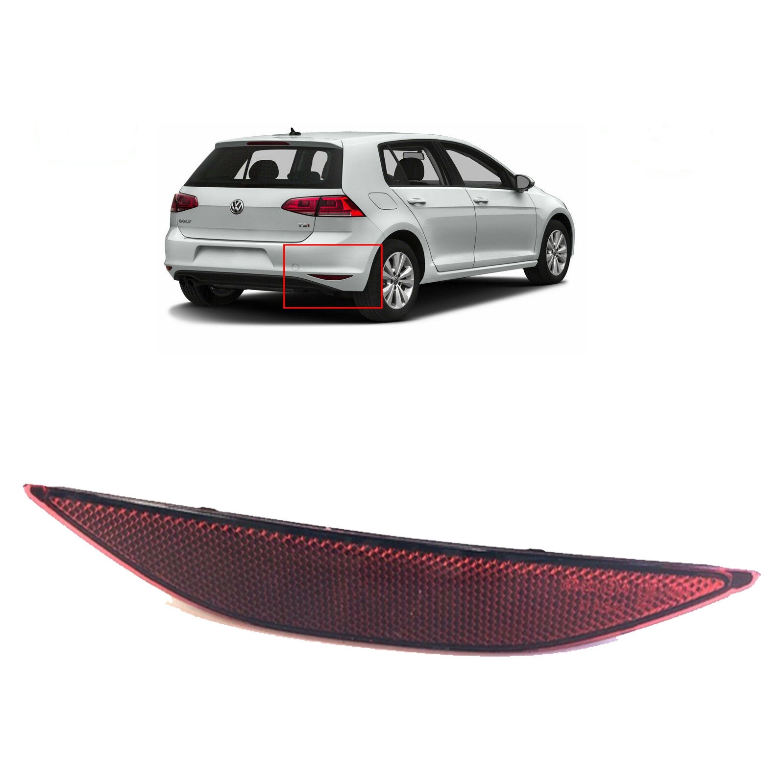 Rear Bumper Reflector Right Driver Side For Vw Golf Mk7 R Line 5G0945106A