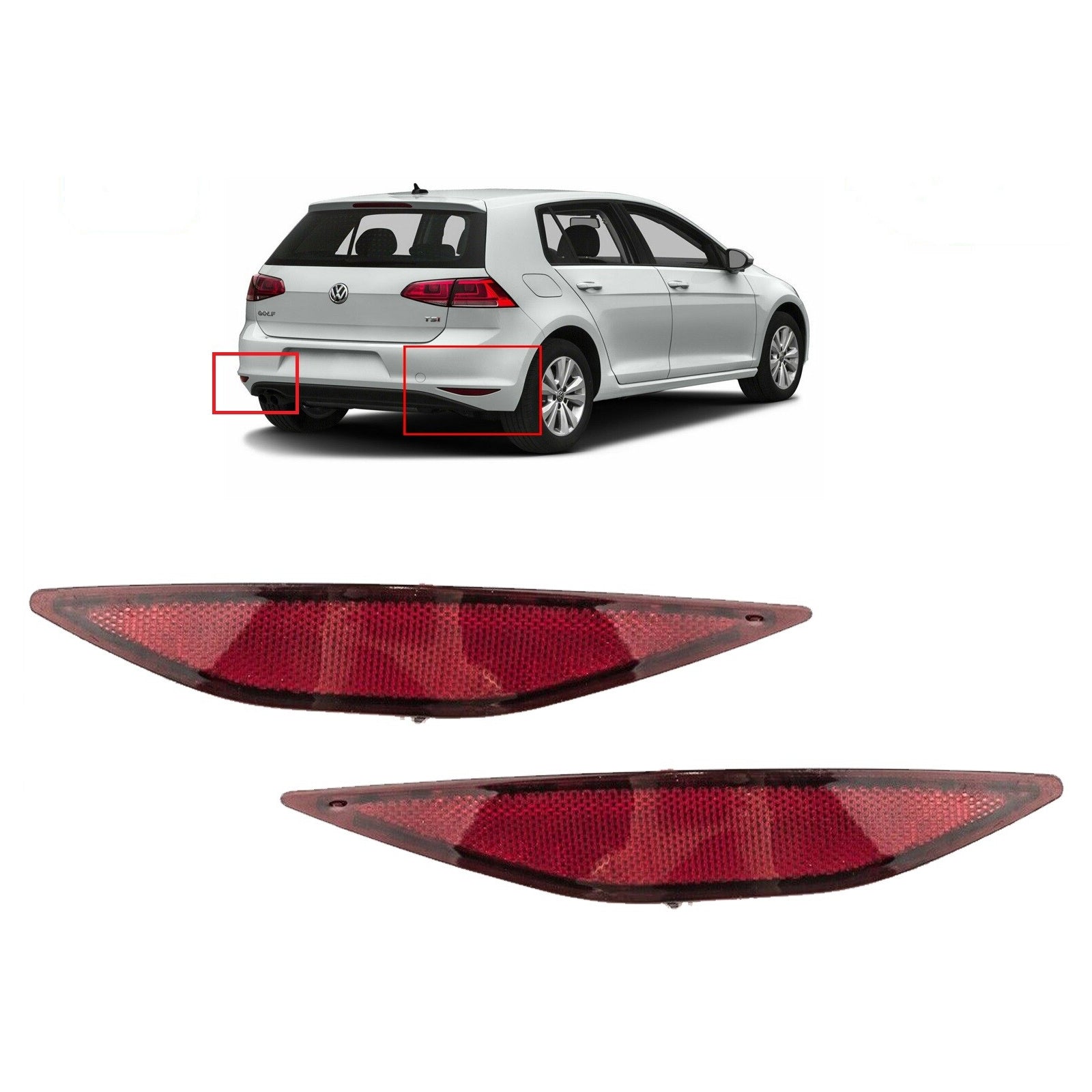 Rear Bumper Reflector Right and Left For Vw Golf Mk7 R Line 5G0945105A 5G0945106A
