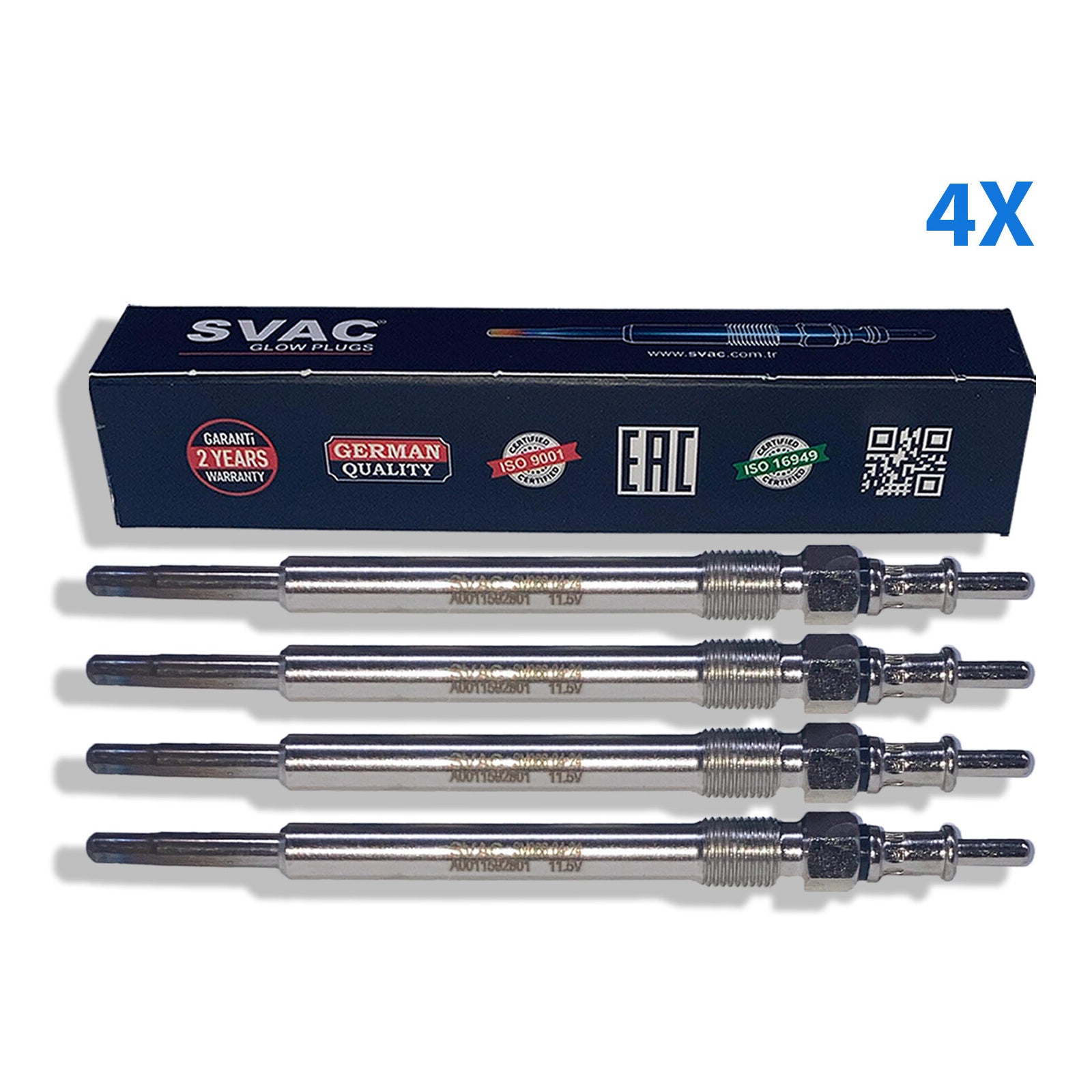 4X Heater Glow Plugs For Land Rover Discovery Ii Defender 2.5 Td5 Diesel Err6066