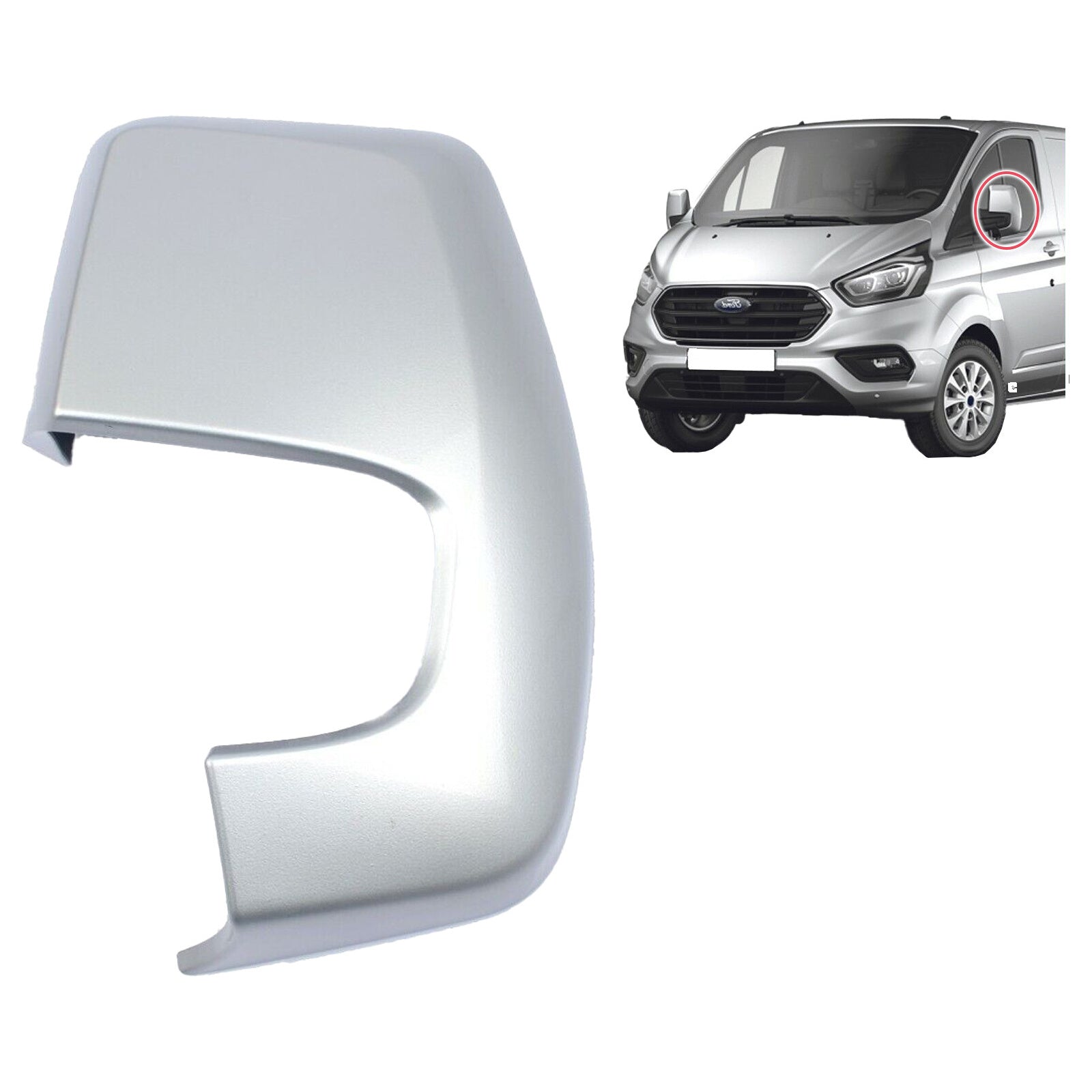 Moondust Silver Left Mirror Cover For Transit Custom Bk2117K747 1809085 2064127