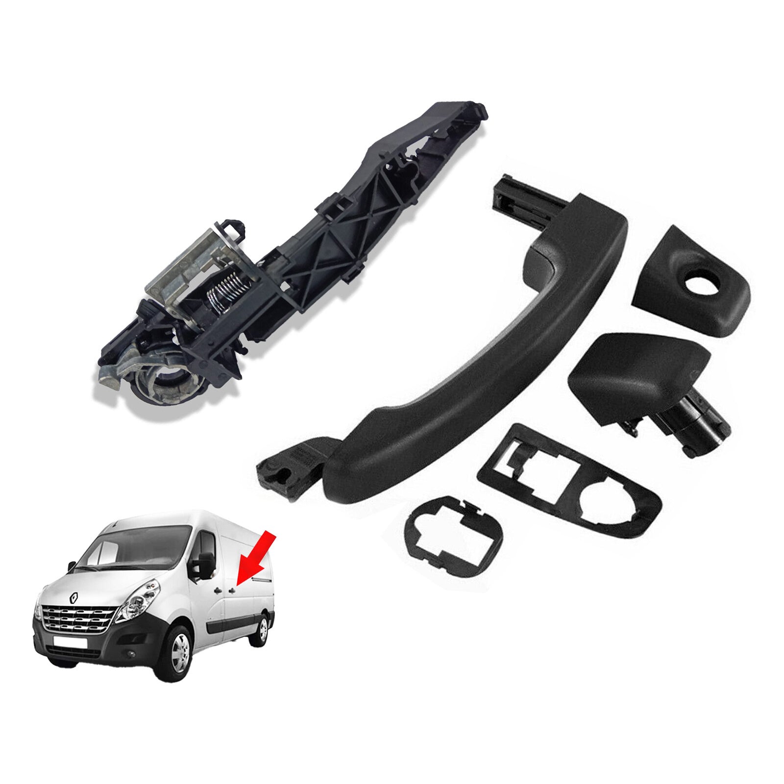 Left Side Sliding Door Handle and Handle Holder For Renault Master Vauxhall Movano