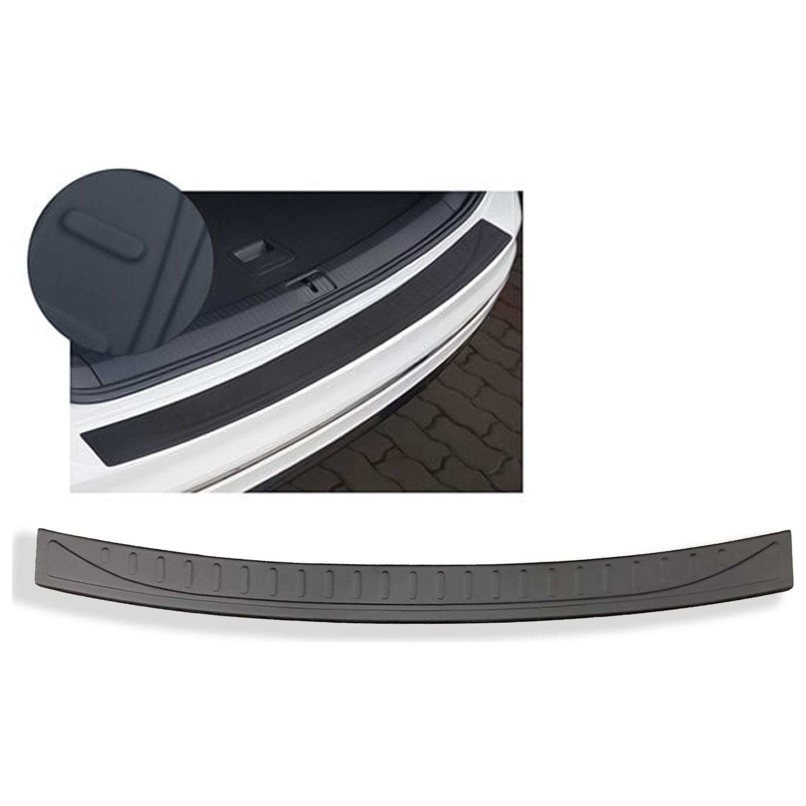 Rear Bumper Protector Trim Cover Abs For Vw Tiguan Mk2 16 24 Scratch Guard Black