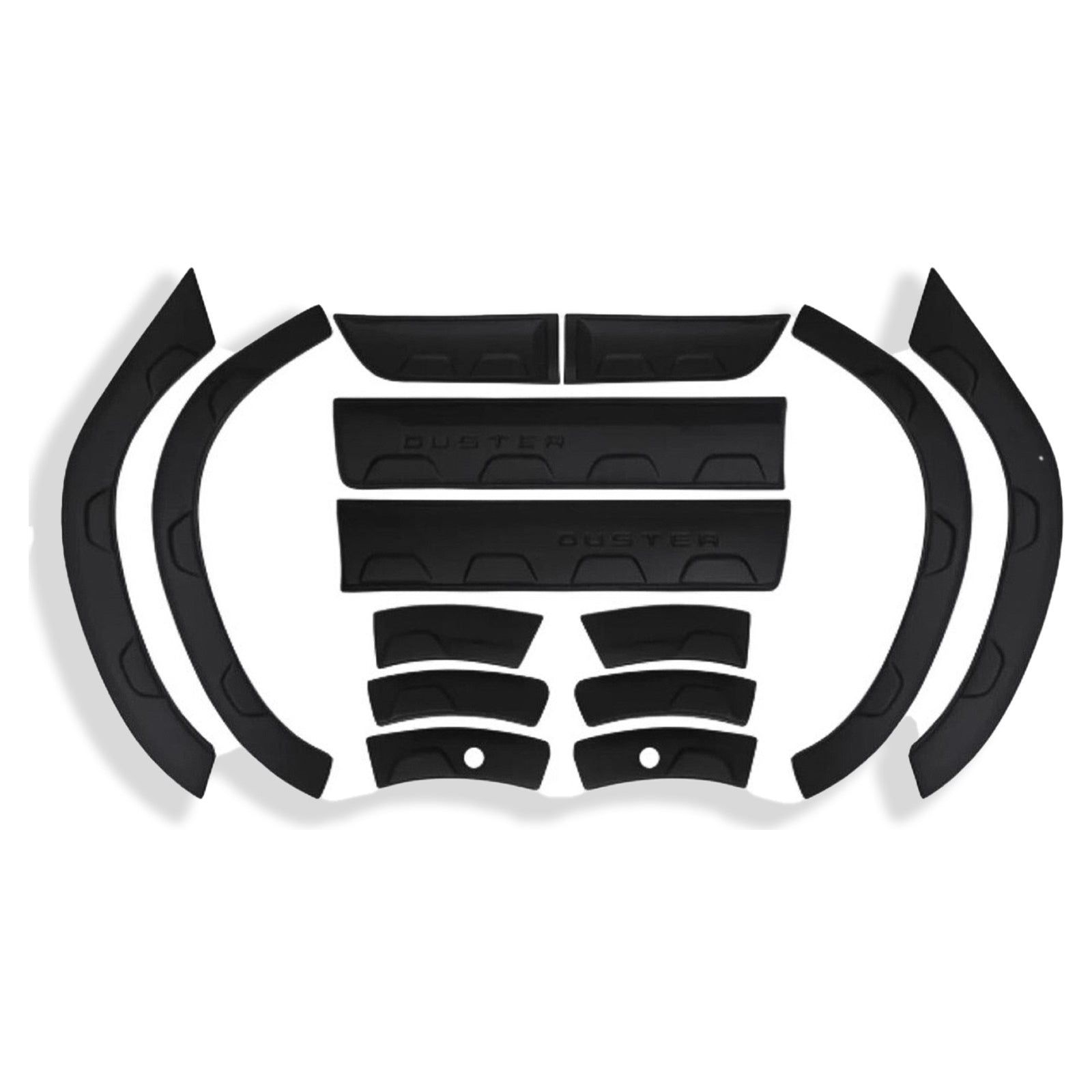 12+2 Pcs Fender Flare & Door Moulding Body Kit (Off Road) For Dacia Duster 18-23