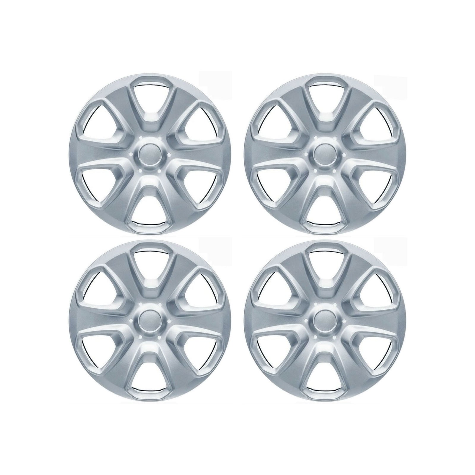 15 Inch Alloy Look Silver Wheel Trims Set Of 4 Universal Tyre Hub Caps Covers