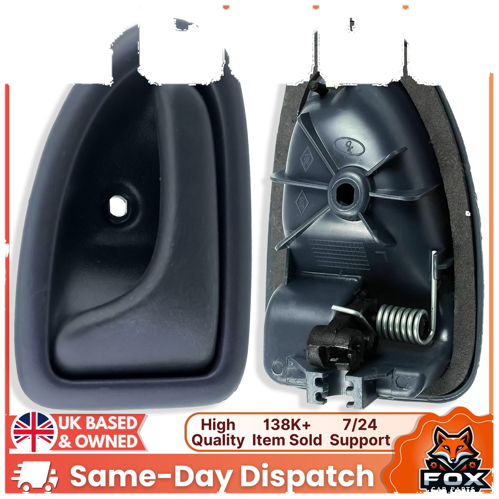 Grey Interior Door Handle Left Hand Side for Opel Vauxhall Vivaro 1996-2010