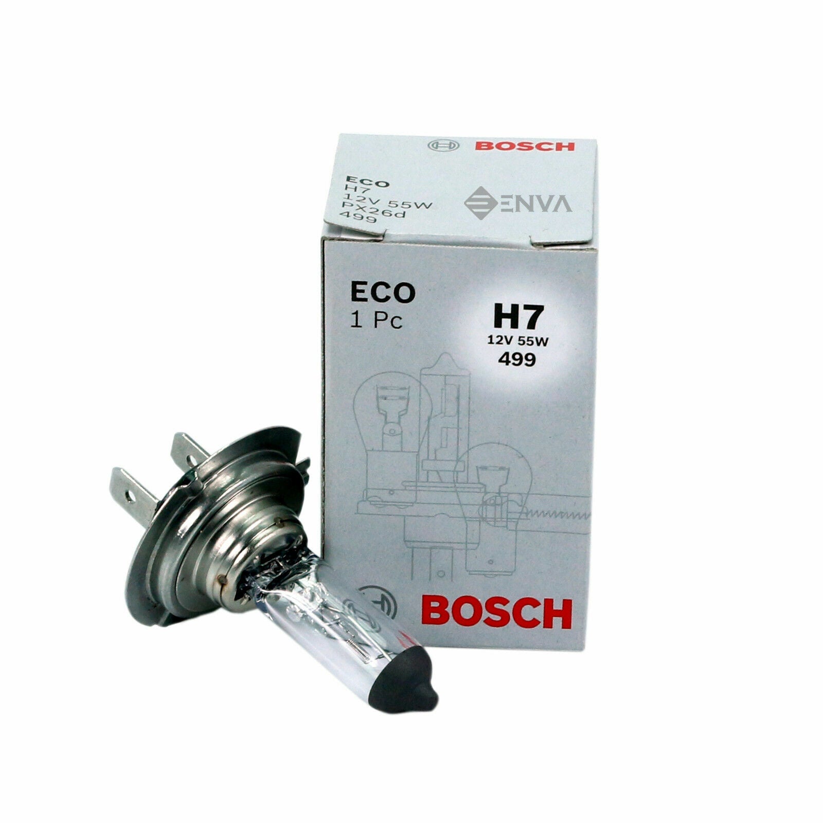 Geniune Single Bosch Eco H7 12V 55W 499 Headlight Bulb