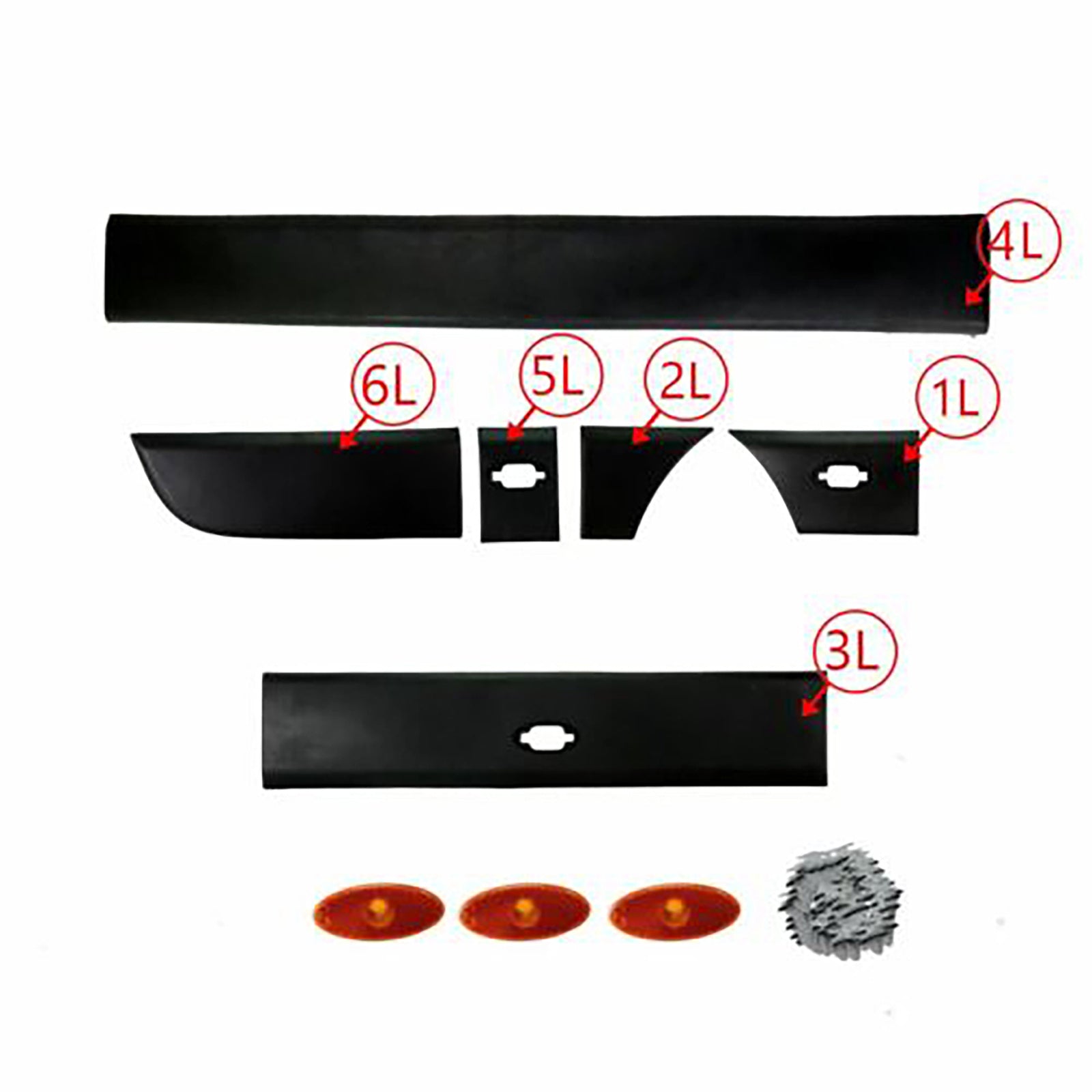 Side Moulding Strip with Side Marker Lamp Left Side For Renault Master 2010-2016