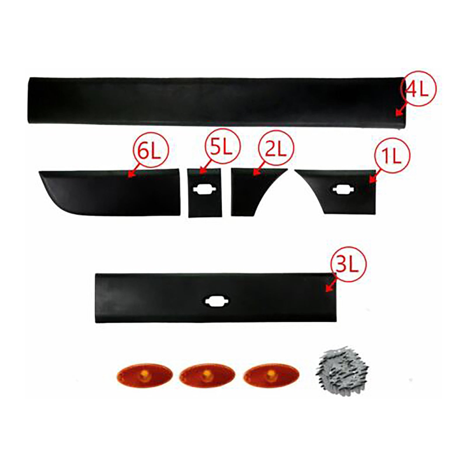 Side Moulding Strip with Side Marker Lamp Left Side