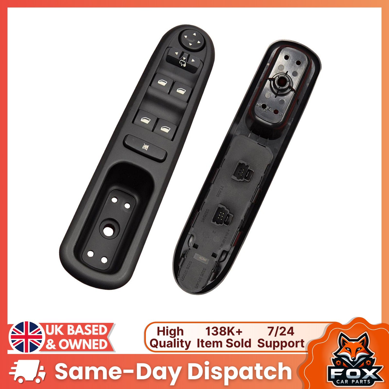 Window Main Control Switch for Peugeot 407 2004-2011 6554.ER / 96468704XT