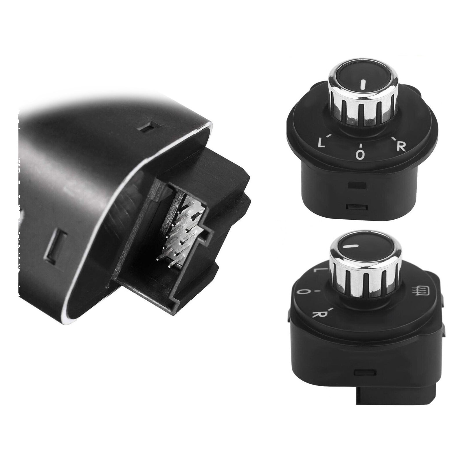 Electric Wing Mirror Adjuster Switch Chrome fits VW Polo 6R 2011-2016 6RD959565B