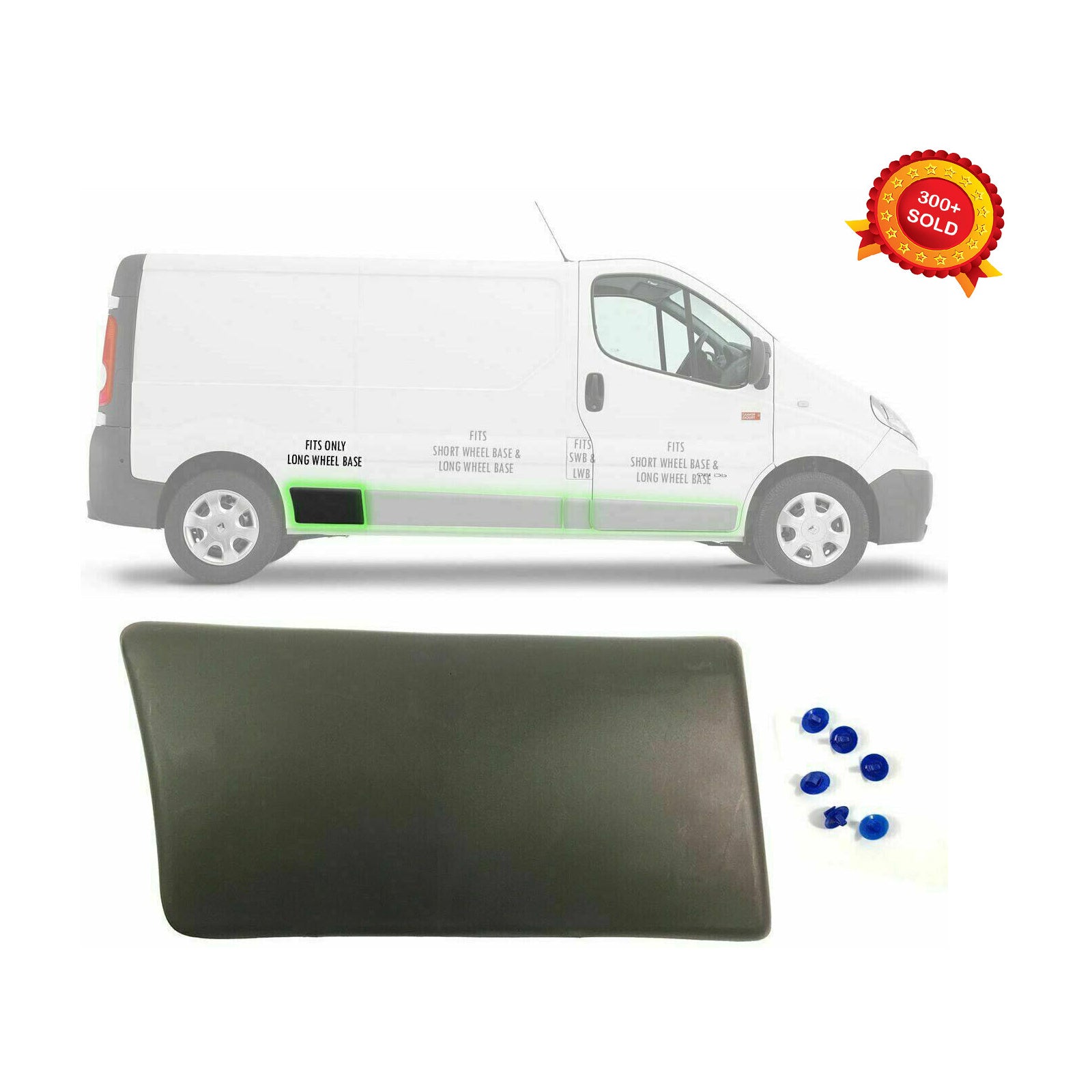 Right Side Trim Moulding Panel Lwb For Vauxhall Opel Vivaro 2001 2013 4408634