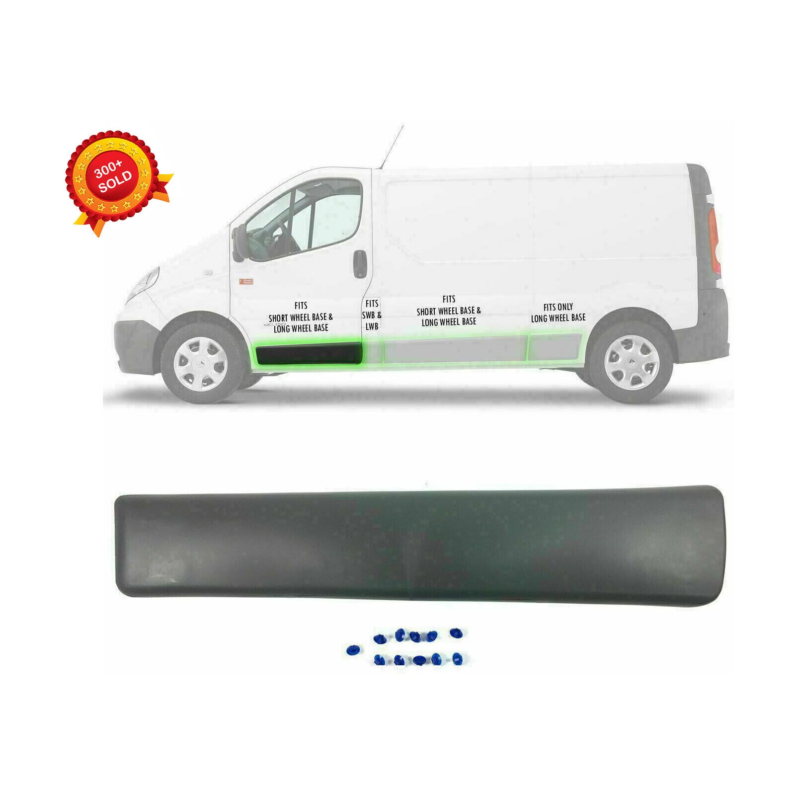 Front Door Left Side Trim Moulding Panel For Vauxhall Opel Vivaro 01 13 91165346