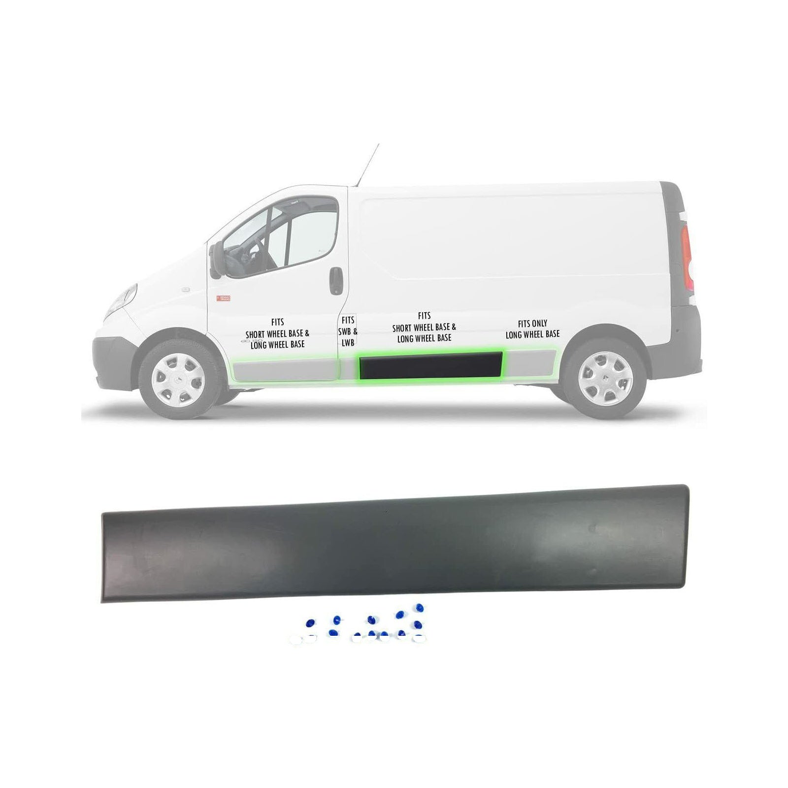 Left Side Central Long Trim Moulding Strip Panel For Primastar 01 13 8200036093