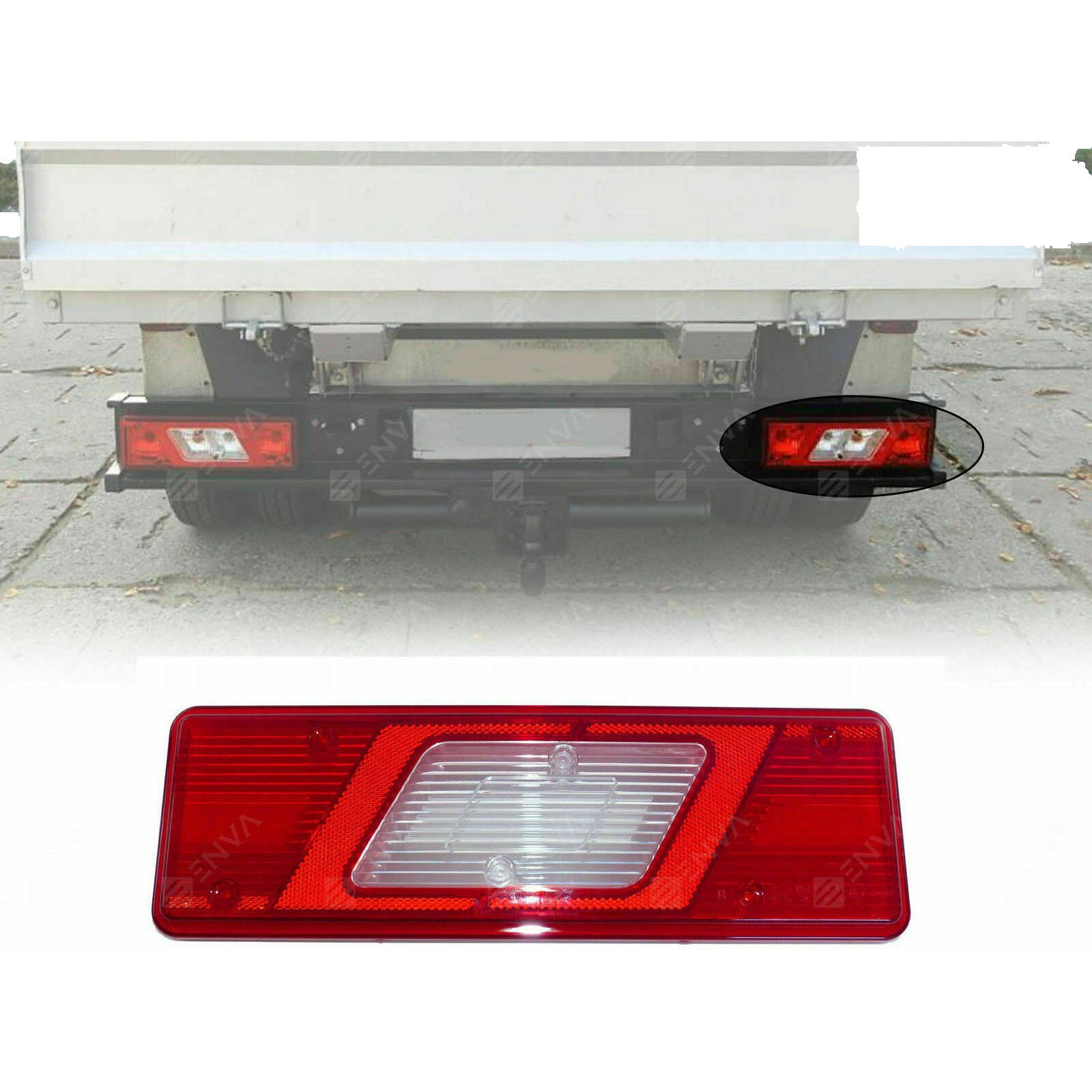 Ford Transit Mk8 201 On Right Side Tipper Chassis Cab Rear Tail Light Lamp Lens
