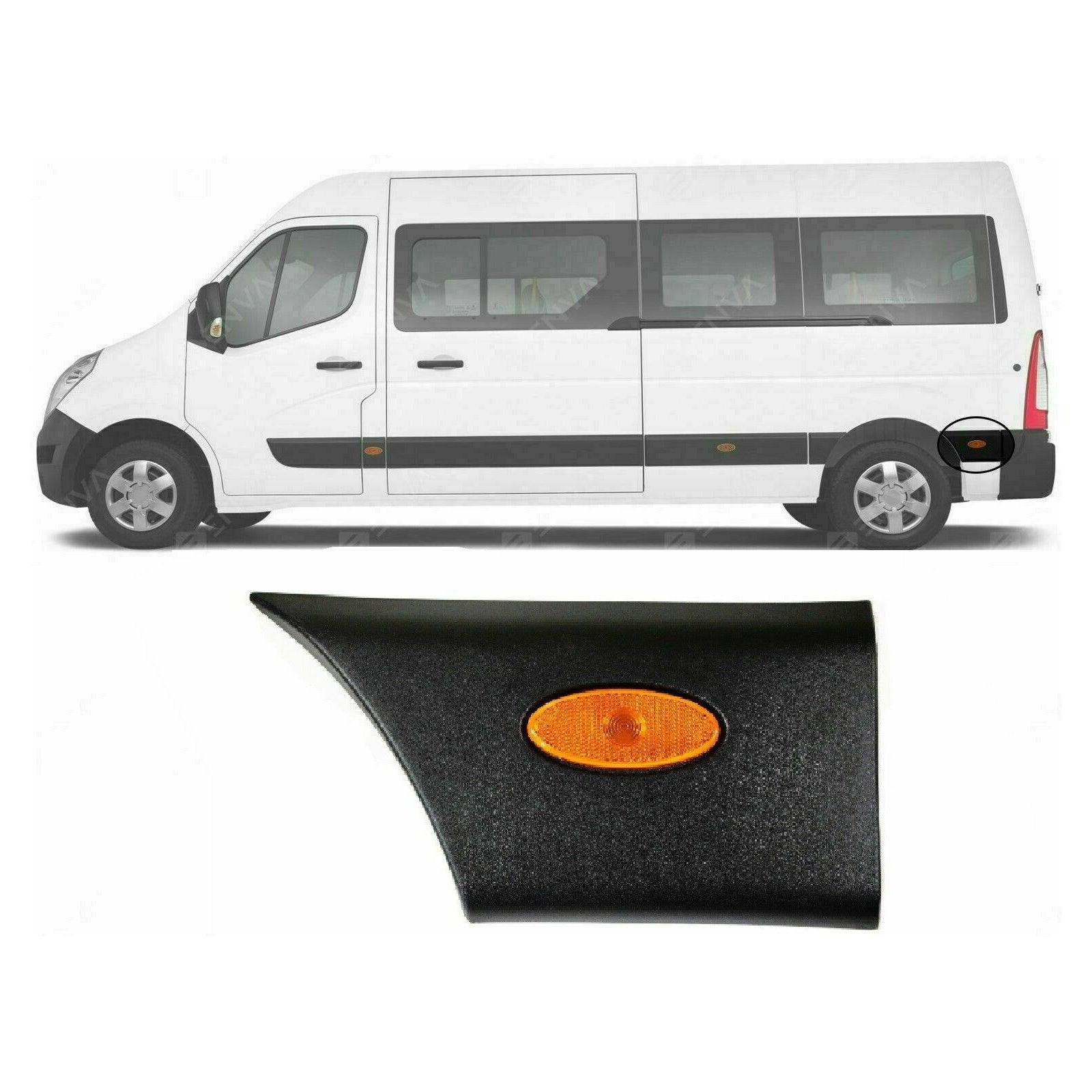 Side Trim Moulding Strip and Signal Lamp Rear Left For Interstar 10 16 768F20007R