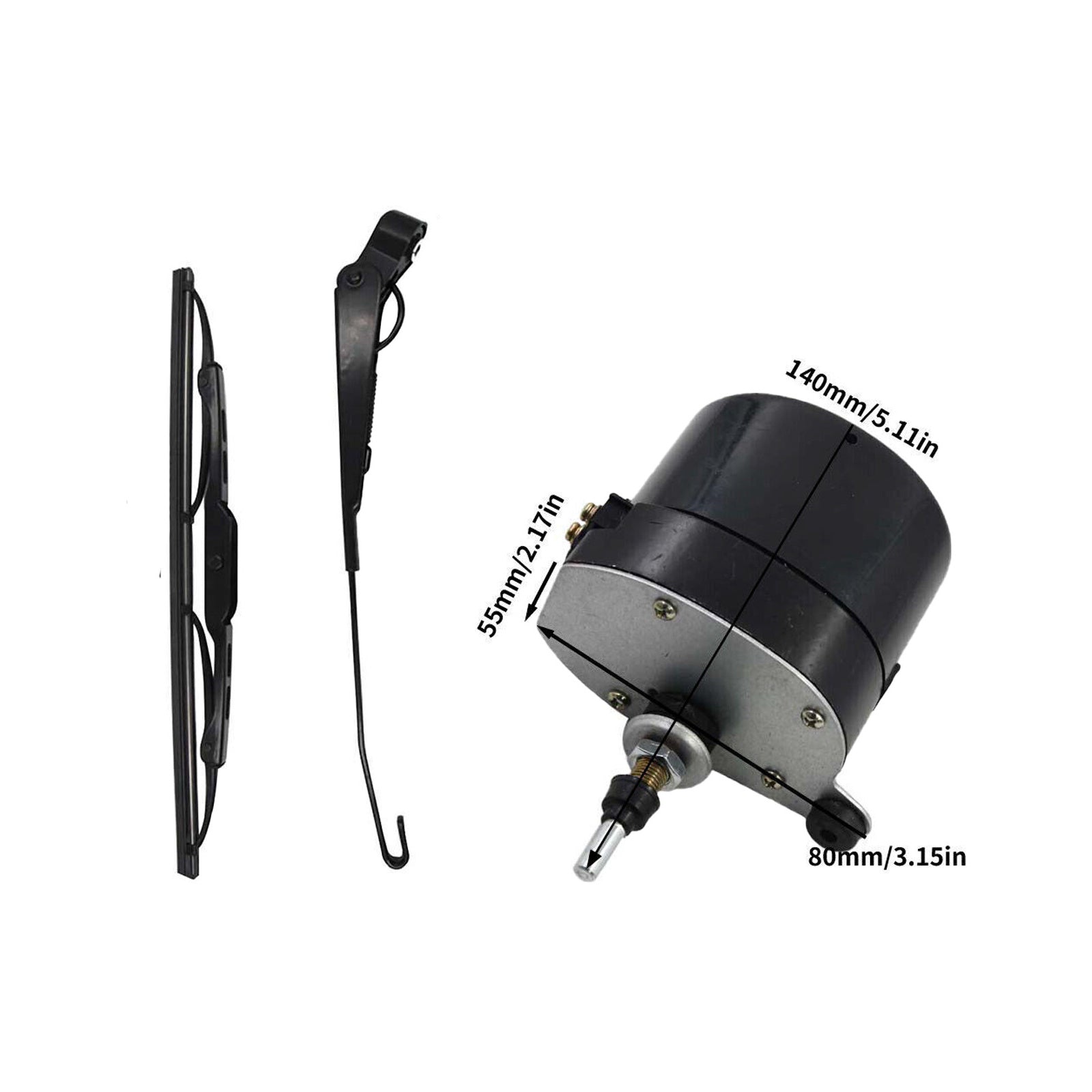 12V Universal Wiper Motor with Arm and Blade for Fishing Boat, ATV, UTV 01287358