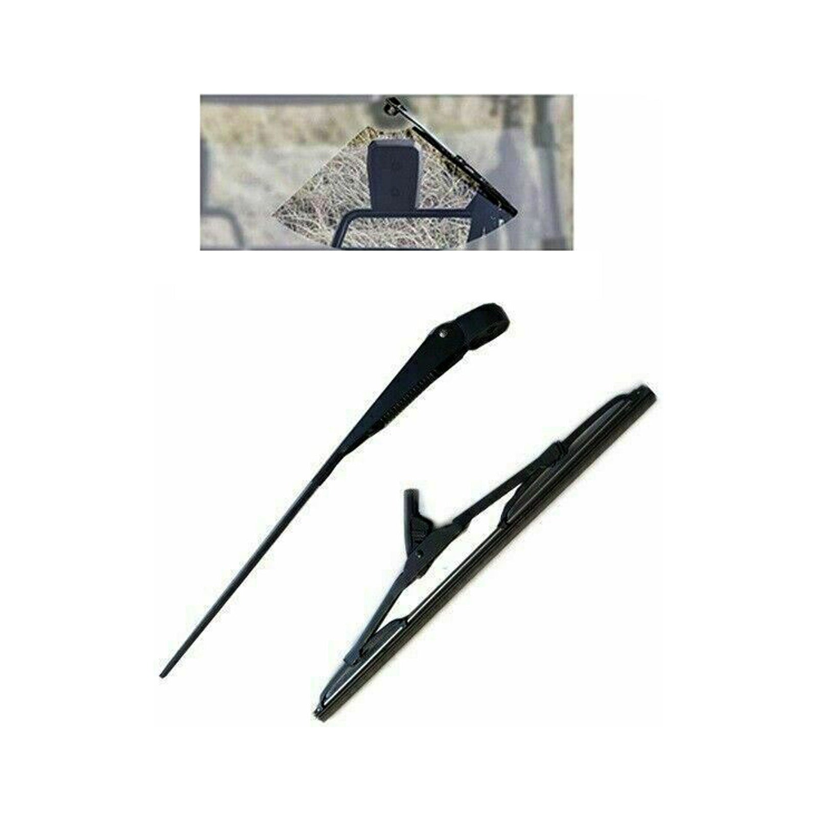 Universal Wiper Arm And Metal Base Blade Kit For Fishing Boat Atv Utv 11 14