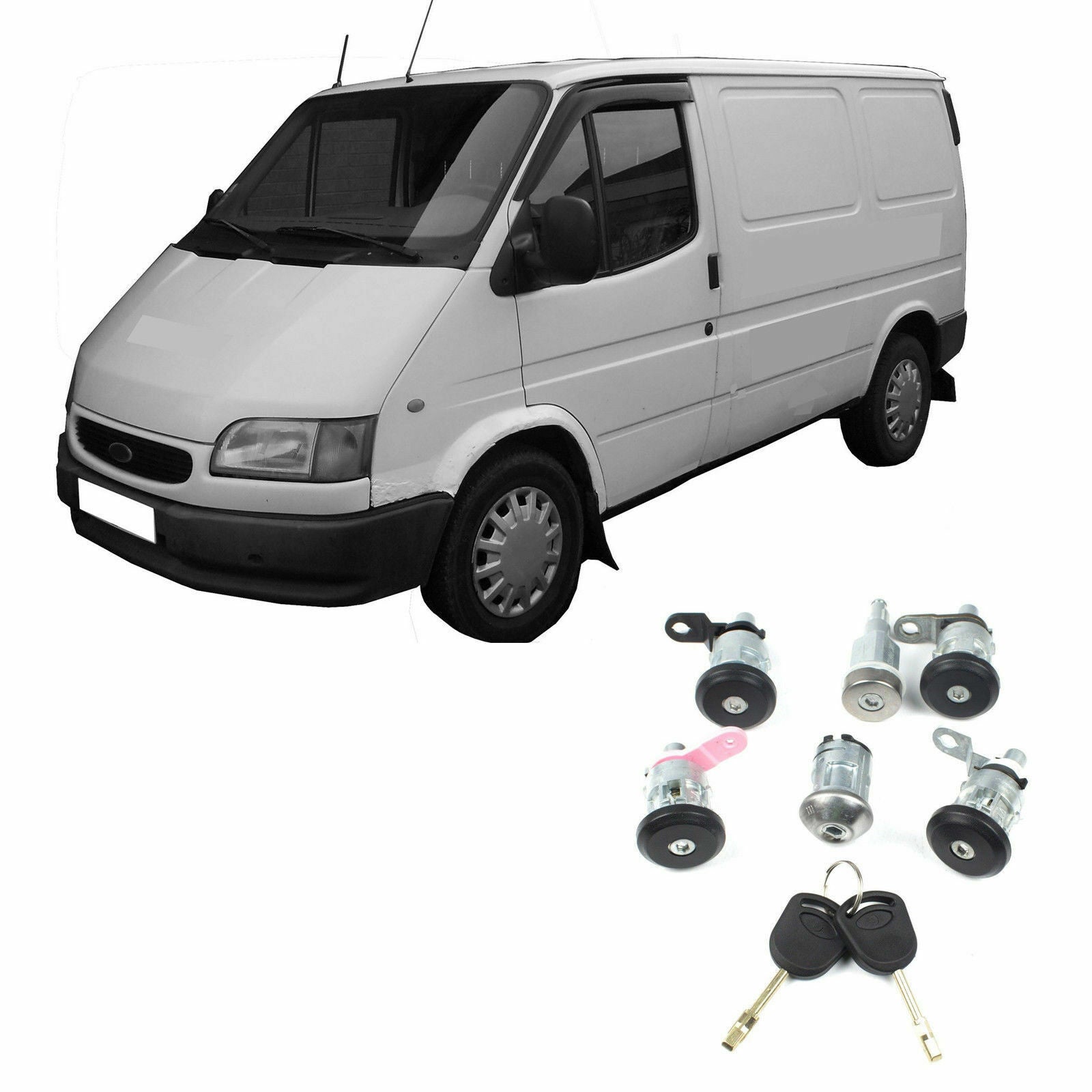 Complete Vehicle Lock Key Set For Ford Transit Tipper Truck 1992 2000 1074762