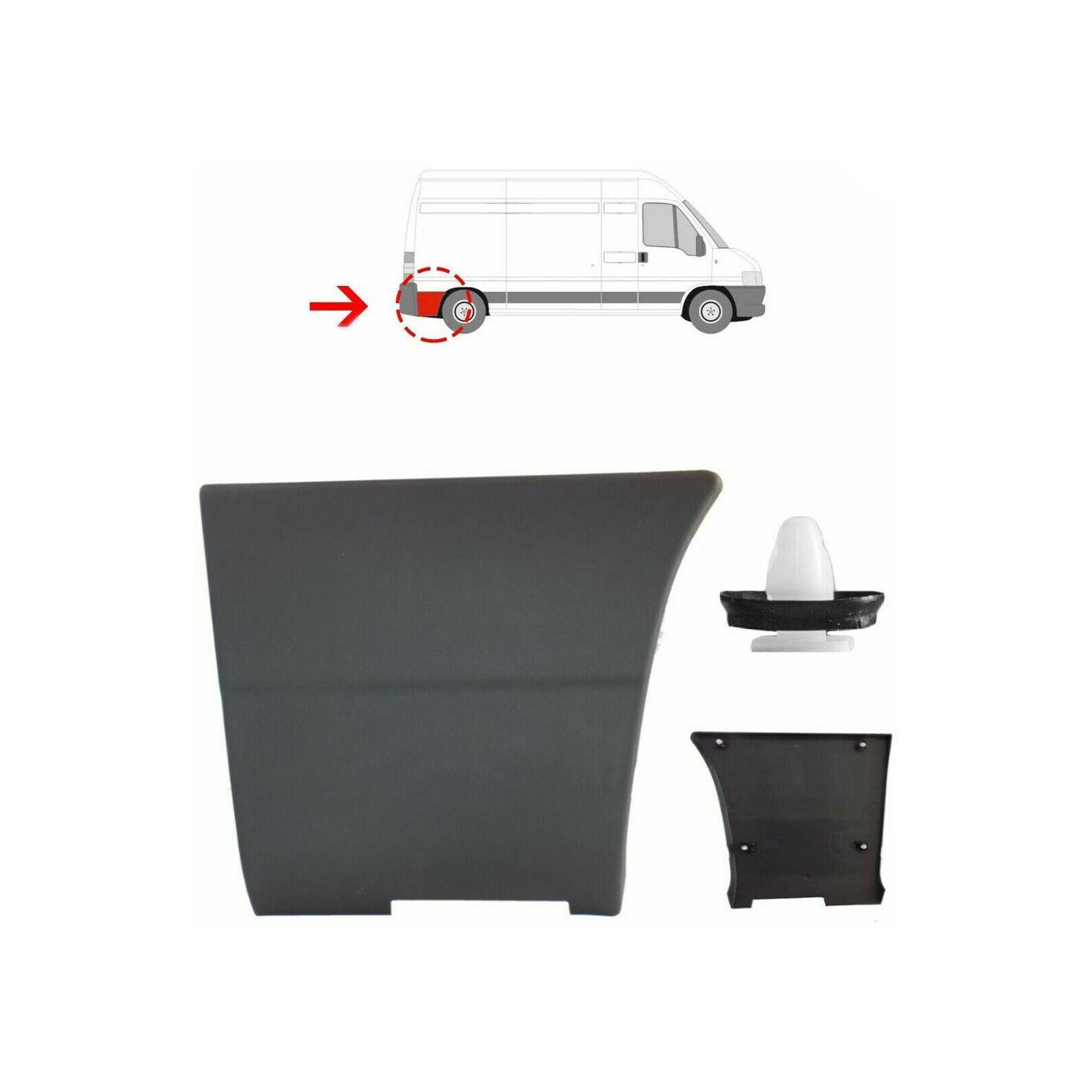 Rear Right Moulding Trim Panel For Peugeot Boxer 2002 2006 735338235 8547.Q5