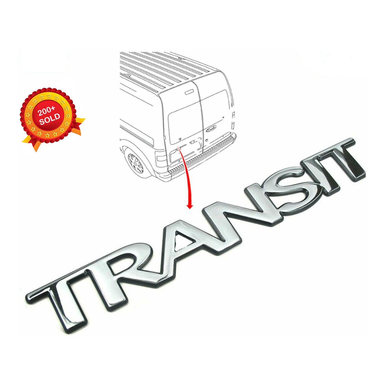 Original Ford Transit Tourneo Connect Rear Door Name Plate Badge Emblem 5134996