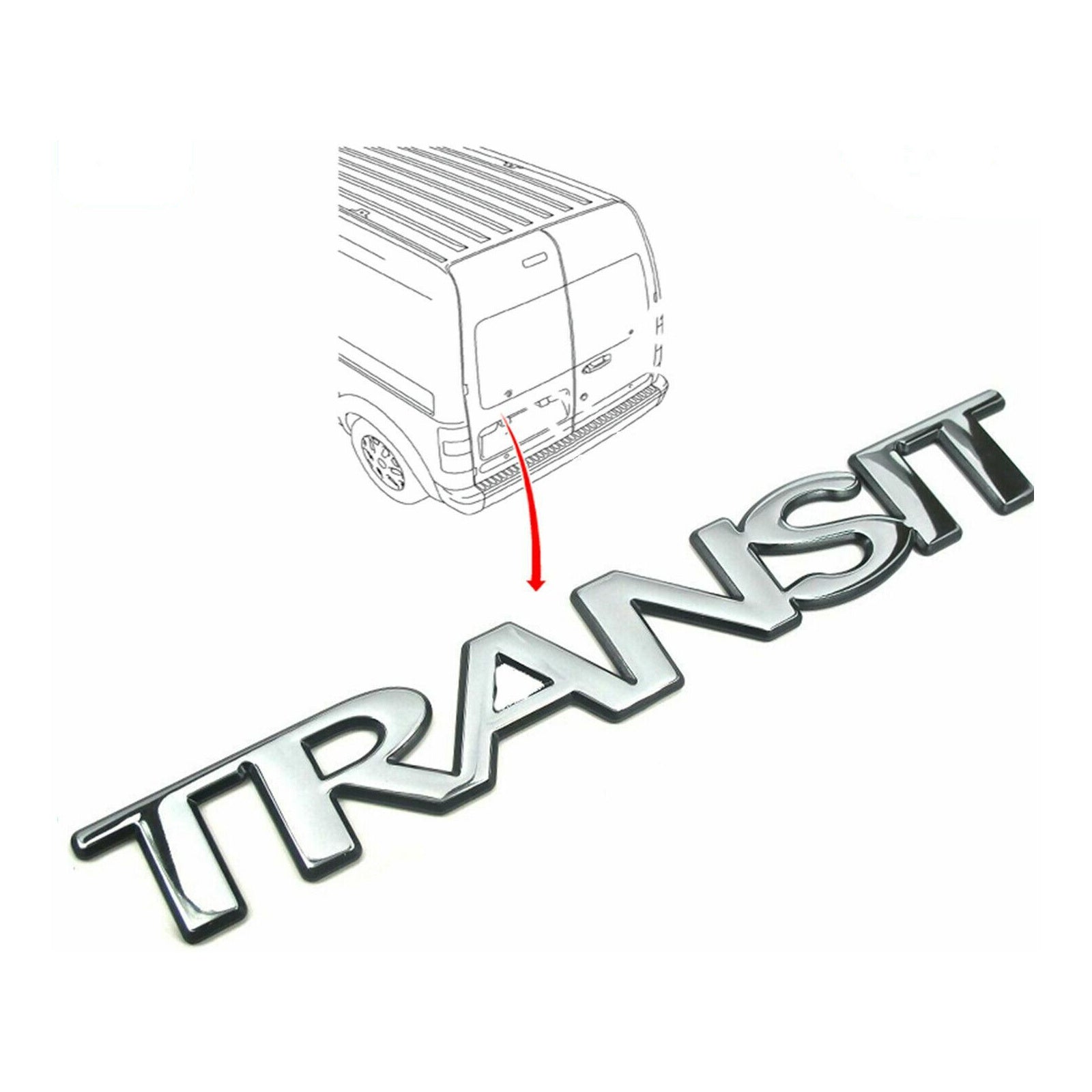 Original Ford Transit Tourneo Connect Rear Door Name Plate Badge Emblem 5134996