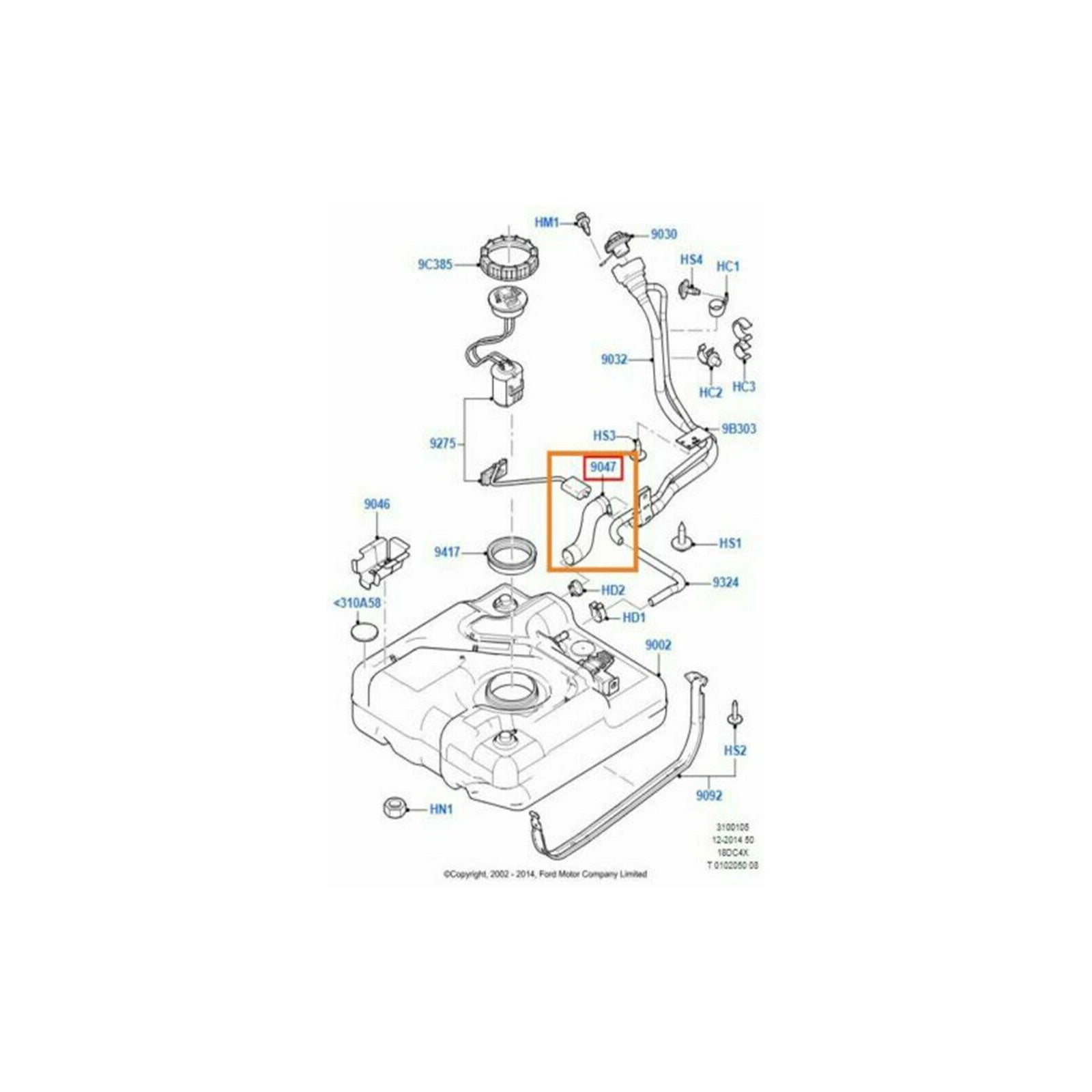 Fuel Filler Pipe Hose for Ford Transit Tourneo Connect 1.8 TDCi 02-13 5223242